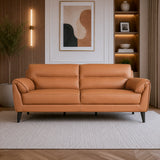 Sereno Half Leather 3 Seater Sofa Tan