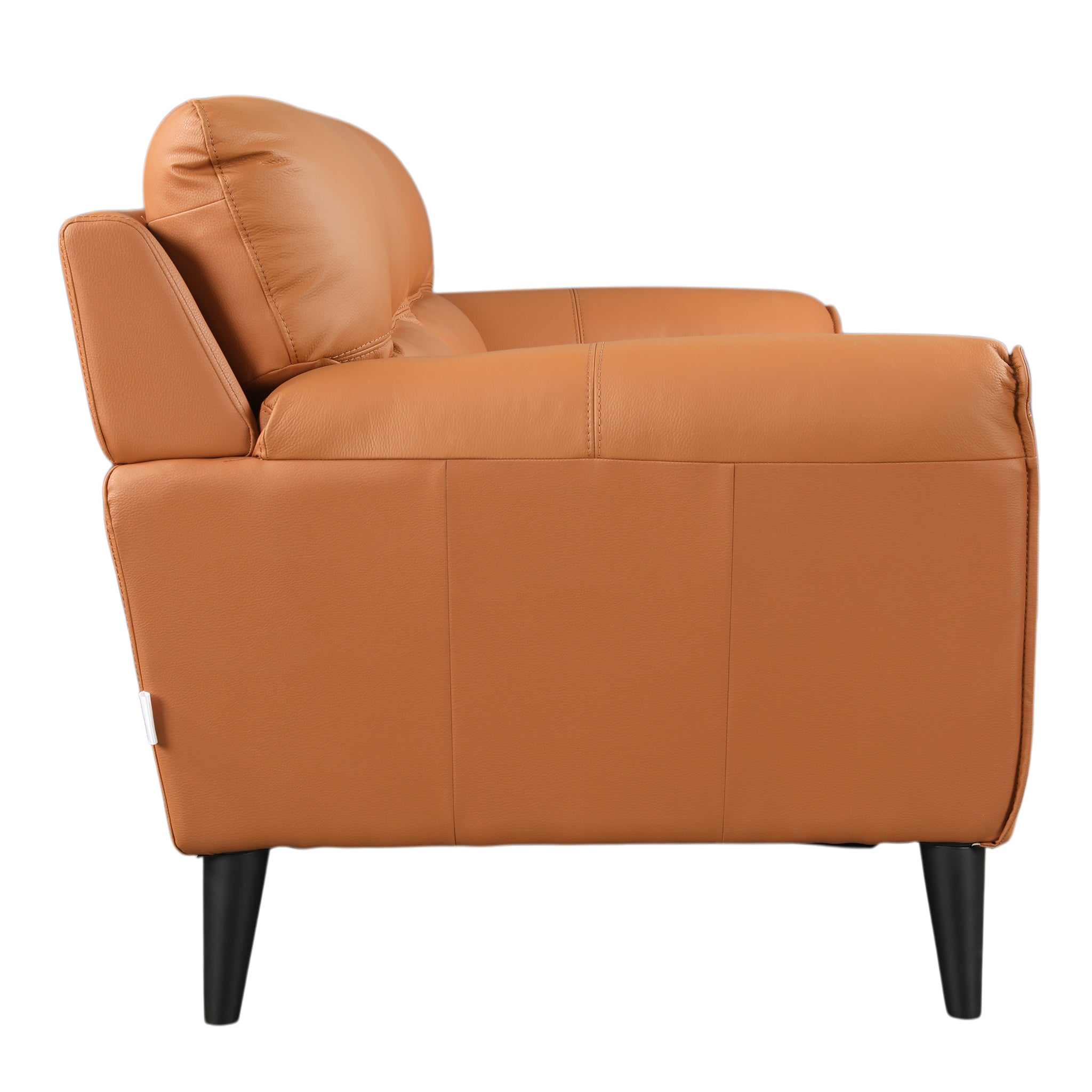 SERENO HALF LEATHER 3 SEATER SOFA TAN
