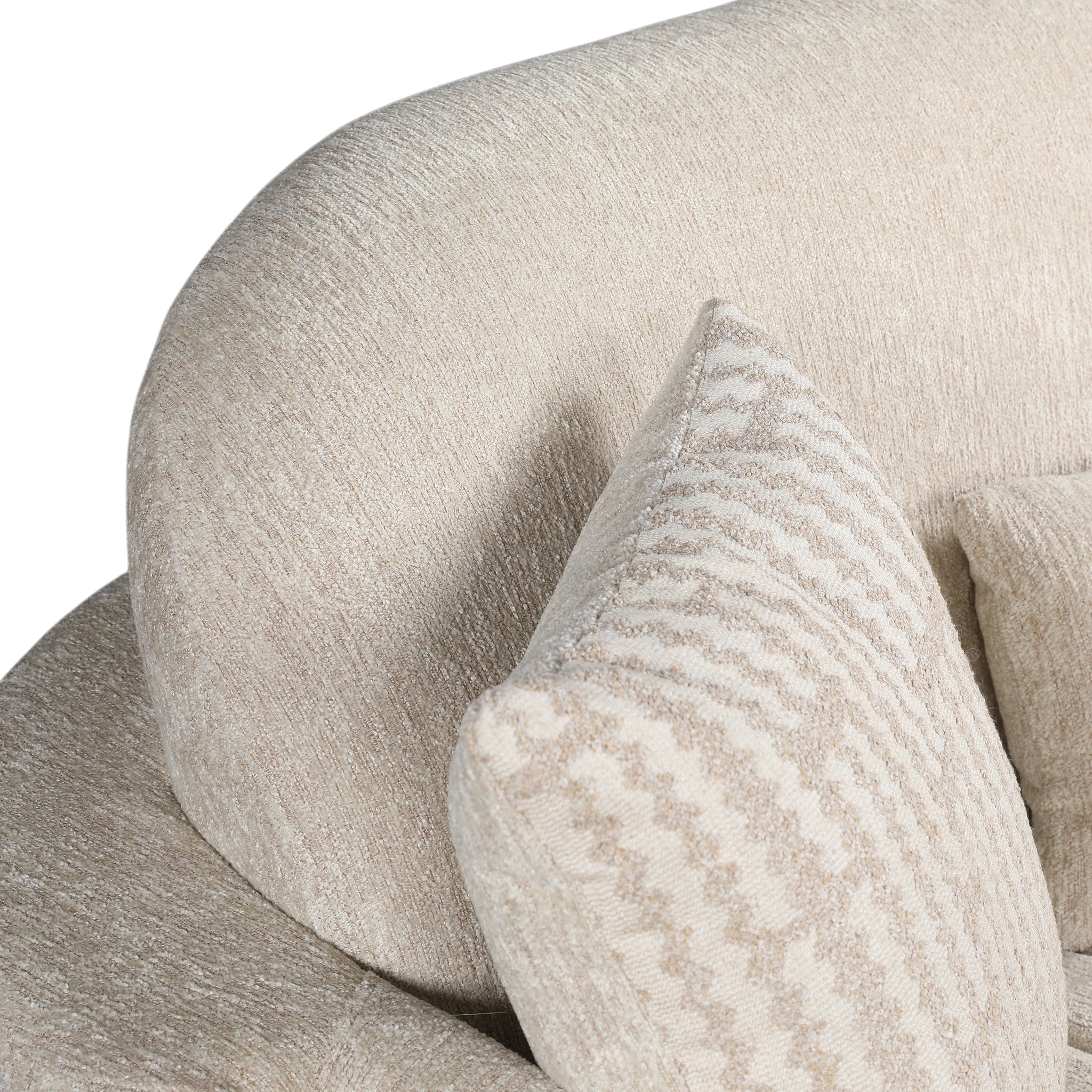 KINGS FABRIC 3 SEATER SOFA BEIGE & GOLD