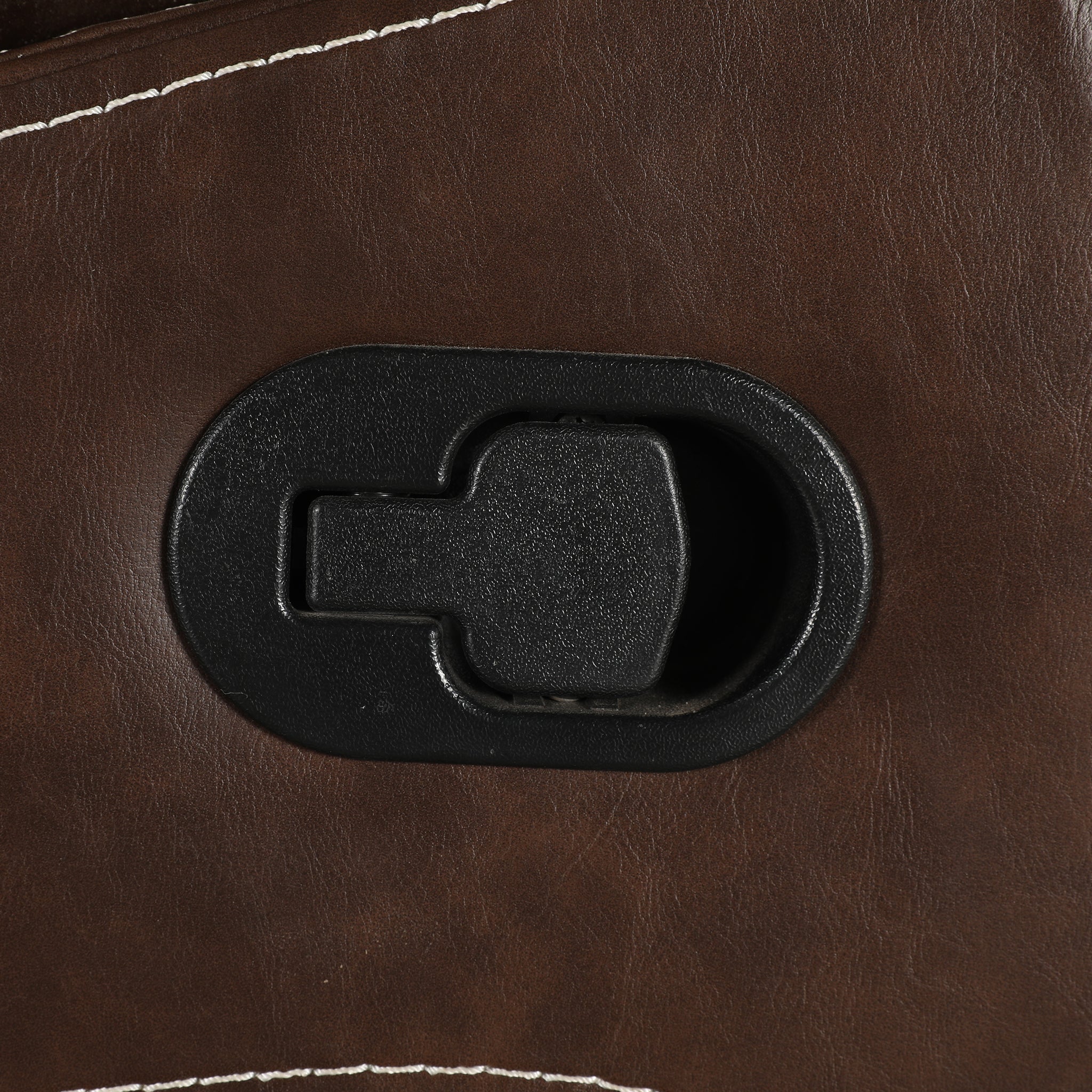Haven Leatherette Manual Recliner | 3 Seater | Dark Brown
