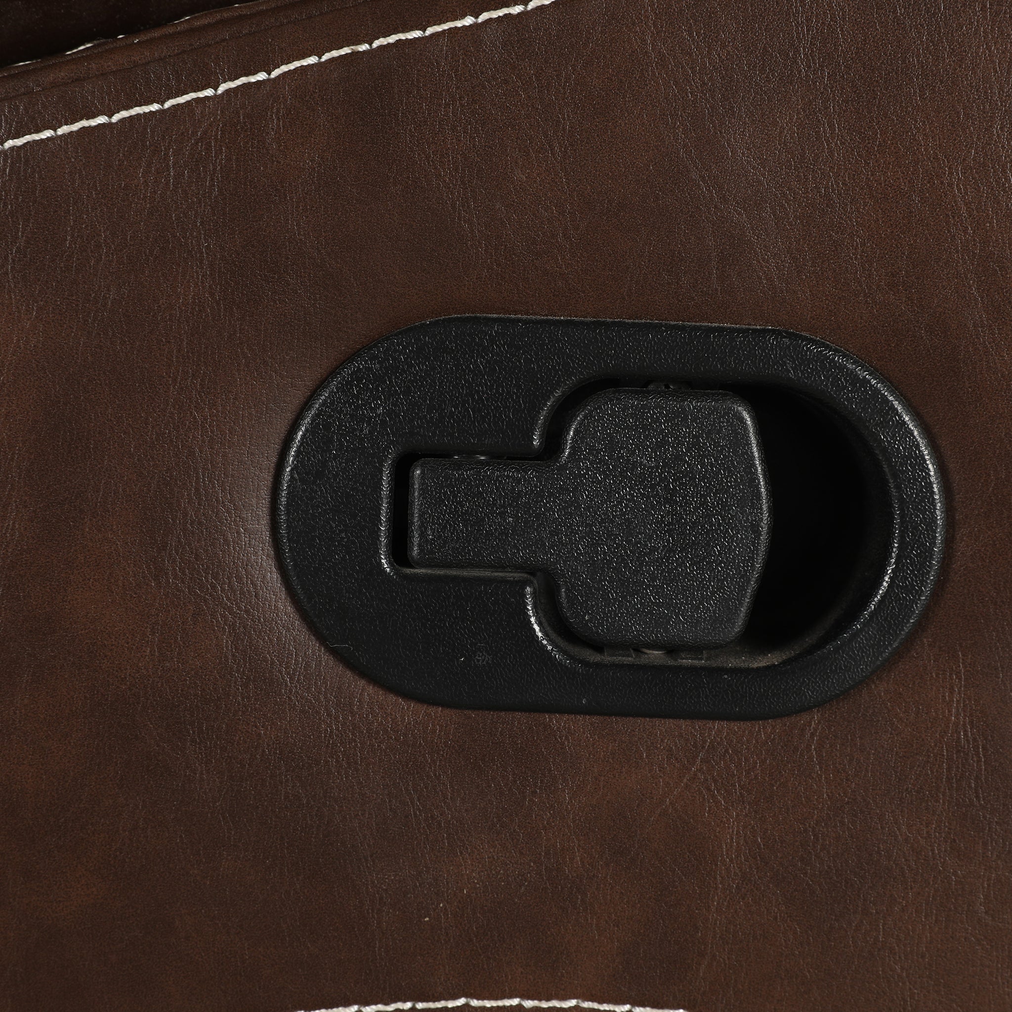 Haven Leatherette Manual Recliner | 2 Seater | Dark Brown