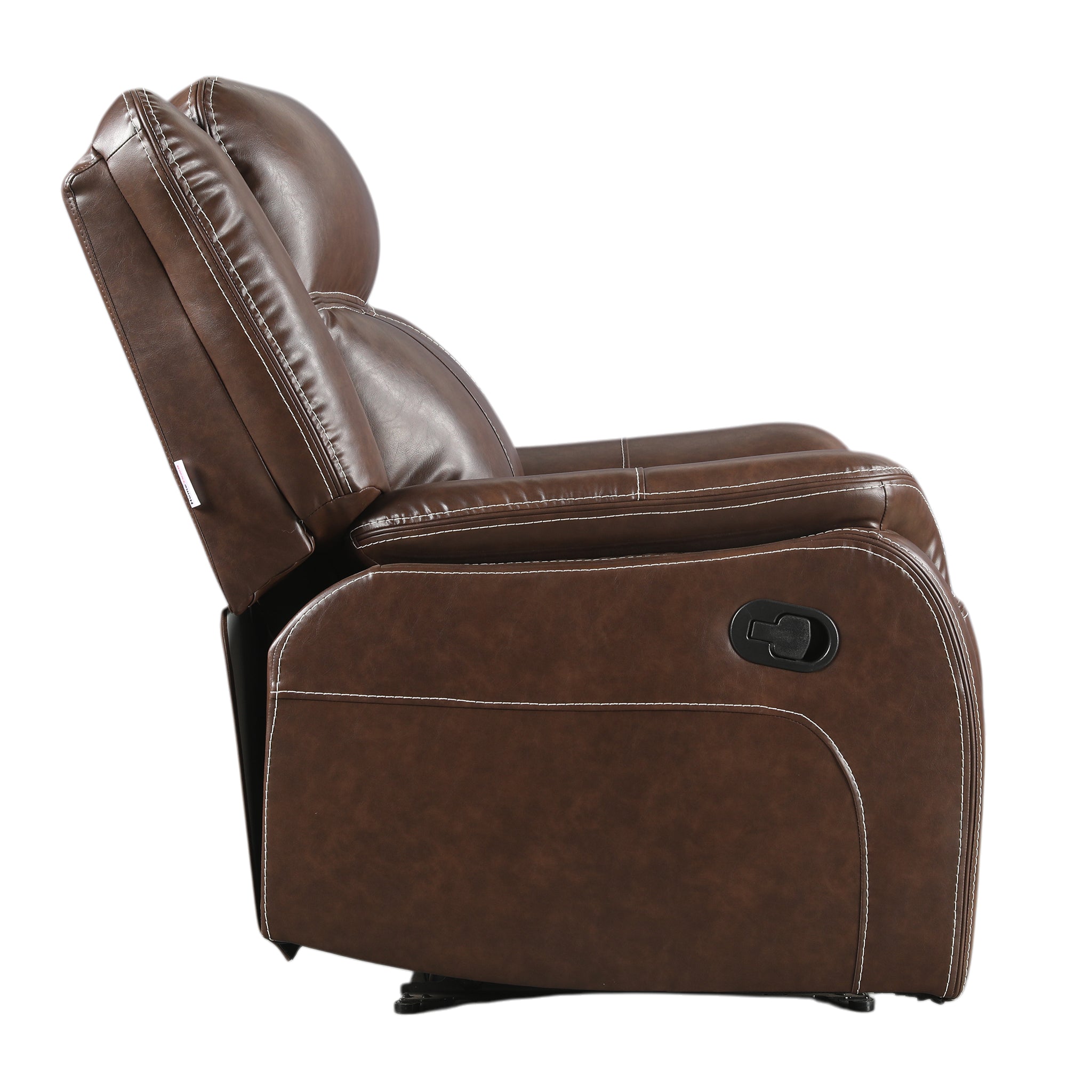 Haven Leatherette Manual Recliner | 1 Seater | Dark Brown