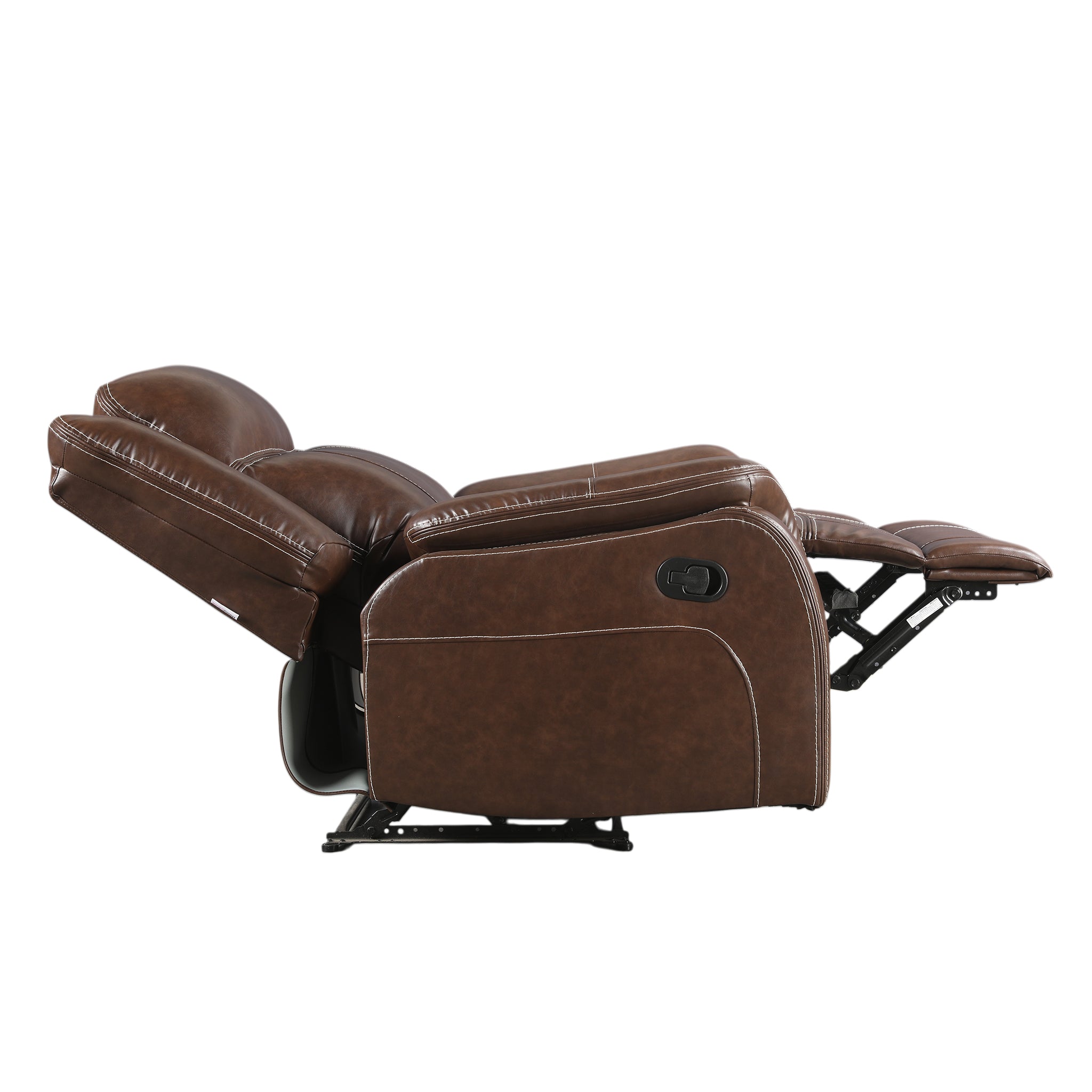 Haven Leatherette Manual Recliner | 1 Seater | Dark Brown