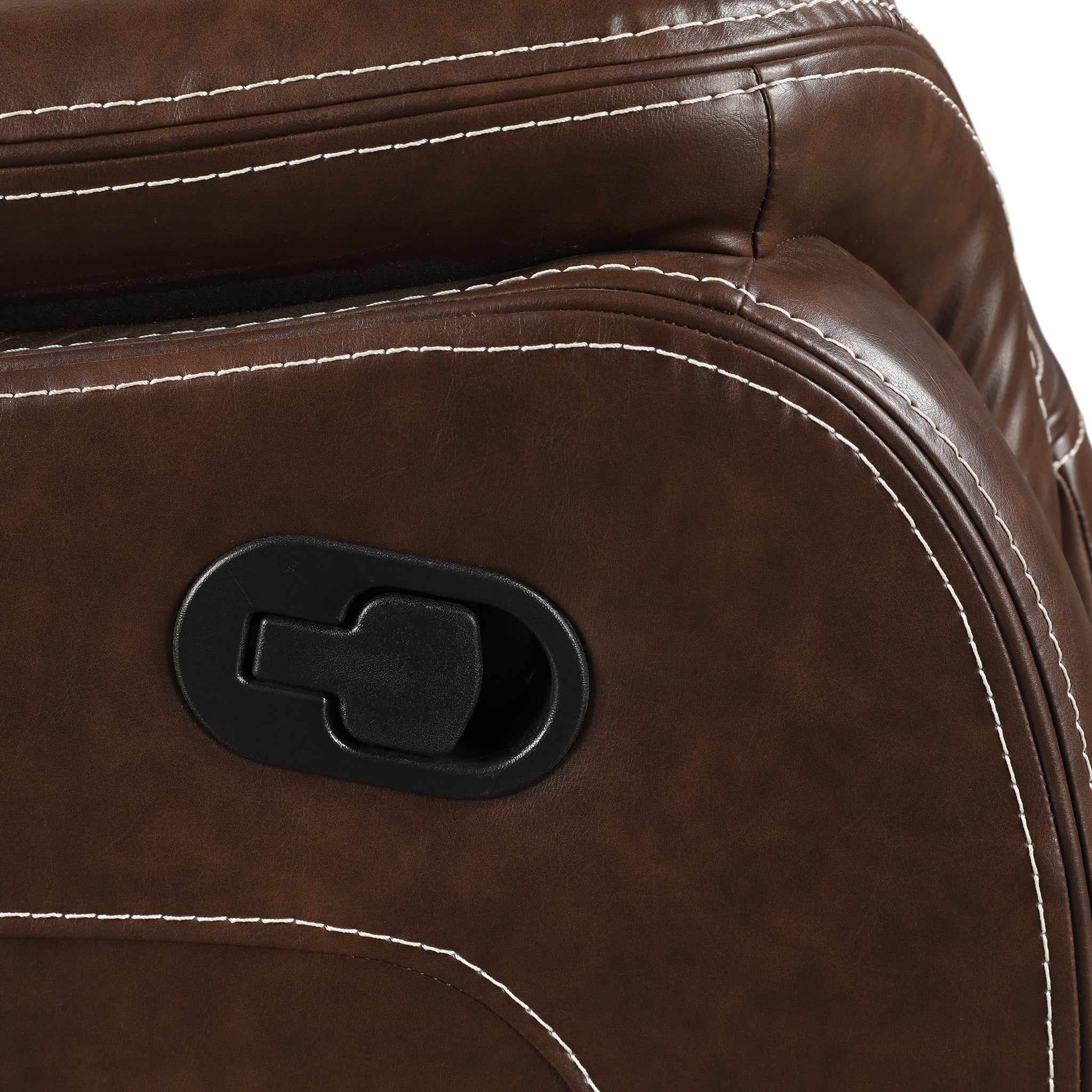 Haven Leatherette Manual Recliner | 1 Seater | Dark Brown