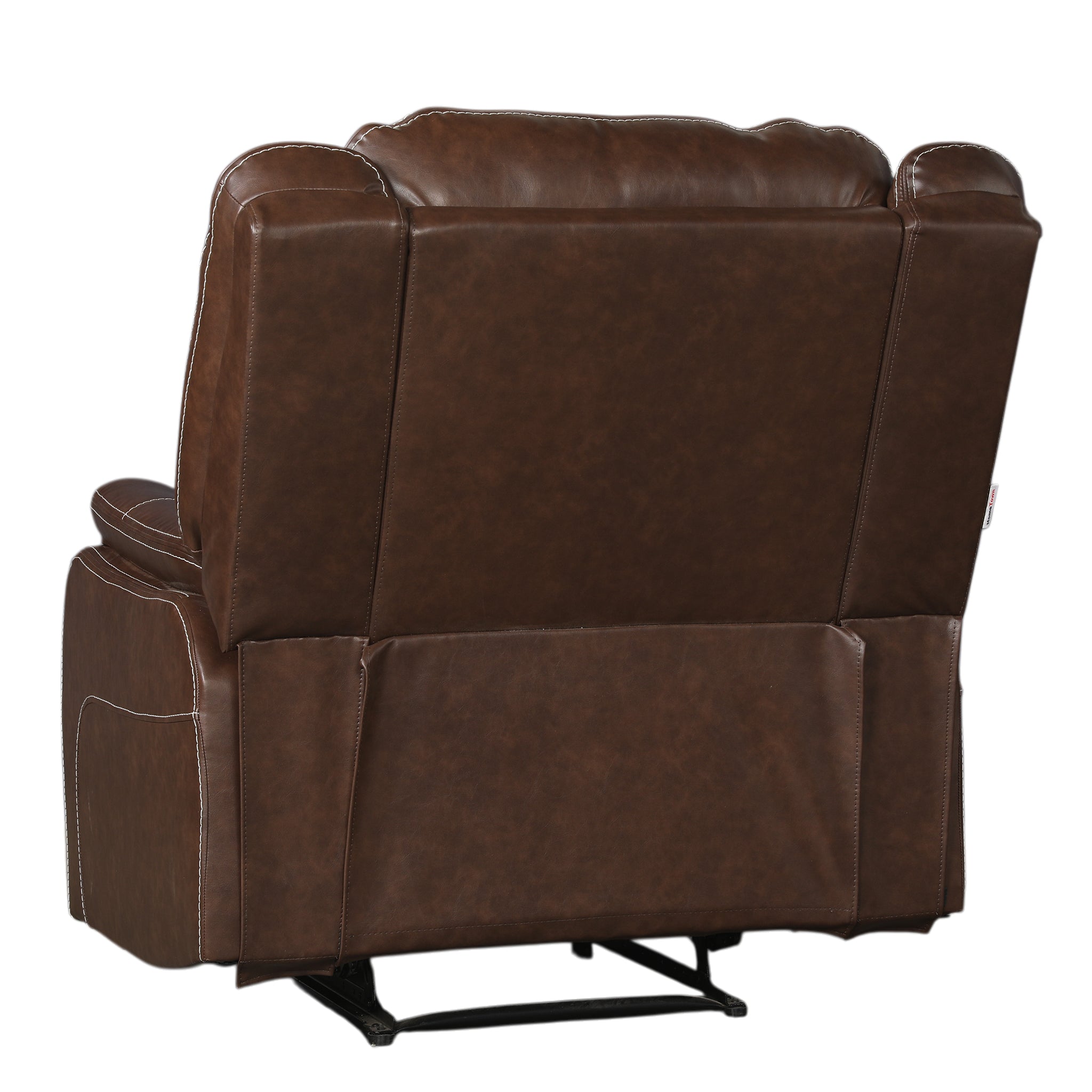 Haven Leatherette Manual Recliner | 1 Seater | Dark Brown