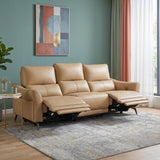 Renzo Leatherette 3 Seater Electric Recliner Camel
