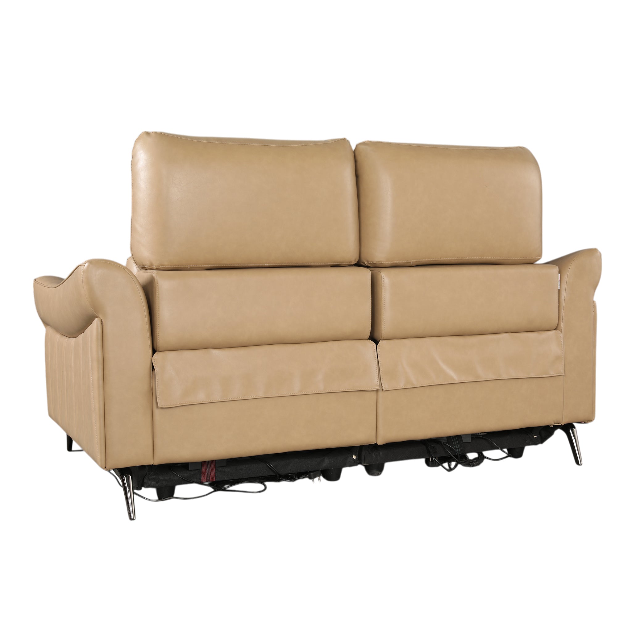 Renzo Leatherette 2 Seater Electric Recliner Camel