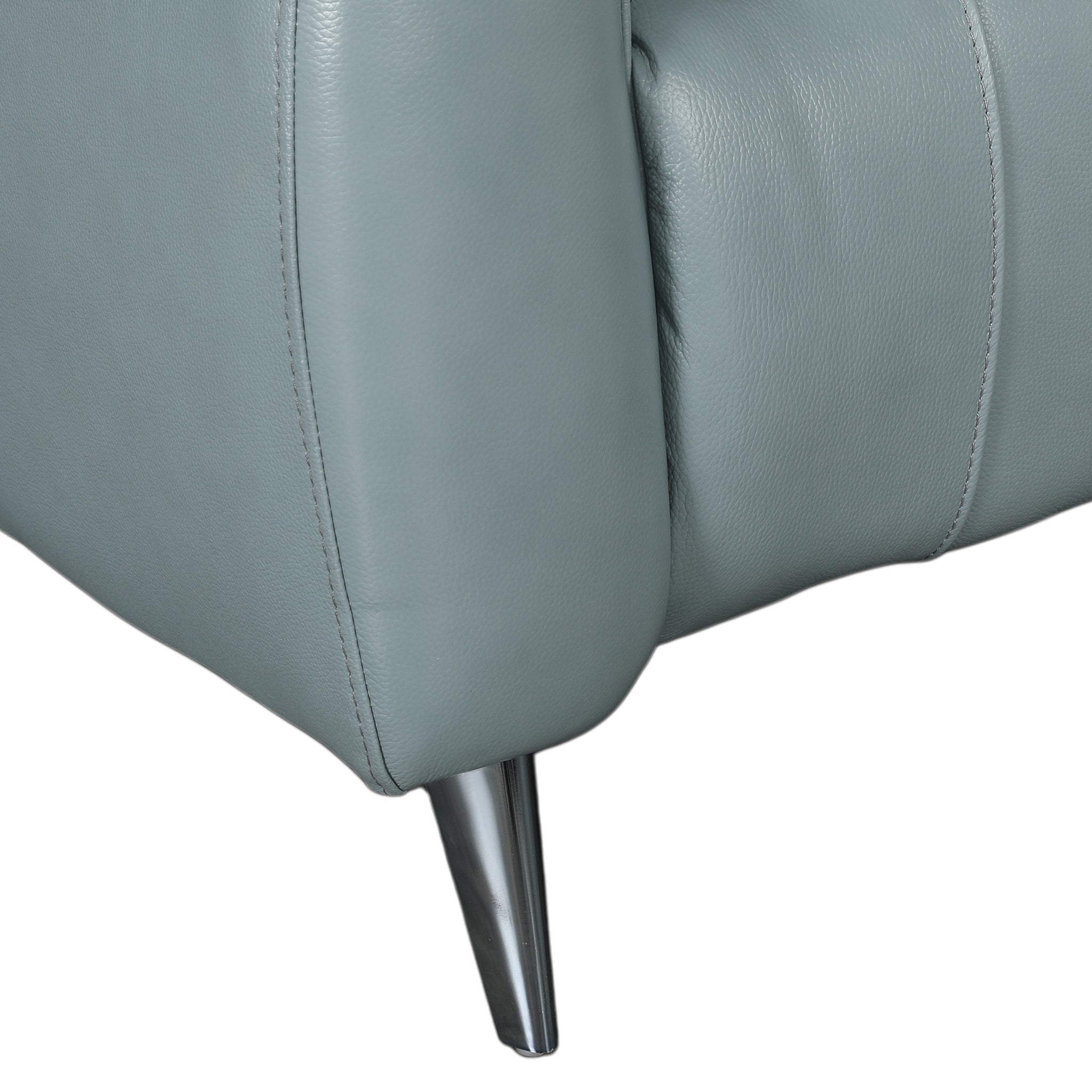 Levanto Half Leather Zero Wall Electric Recliner | 2 Seater | Slate Grey