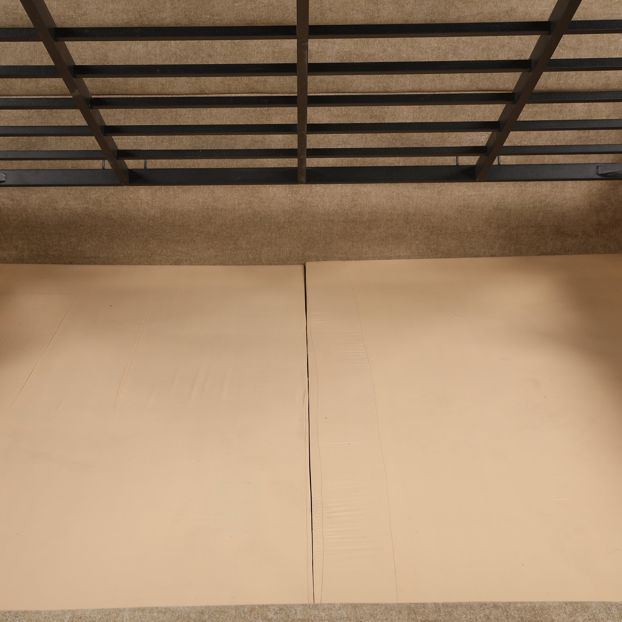 Celesto Upholstered Hydraulic Bed | King | Light Brown