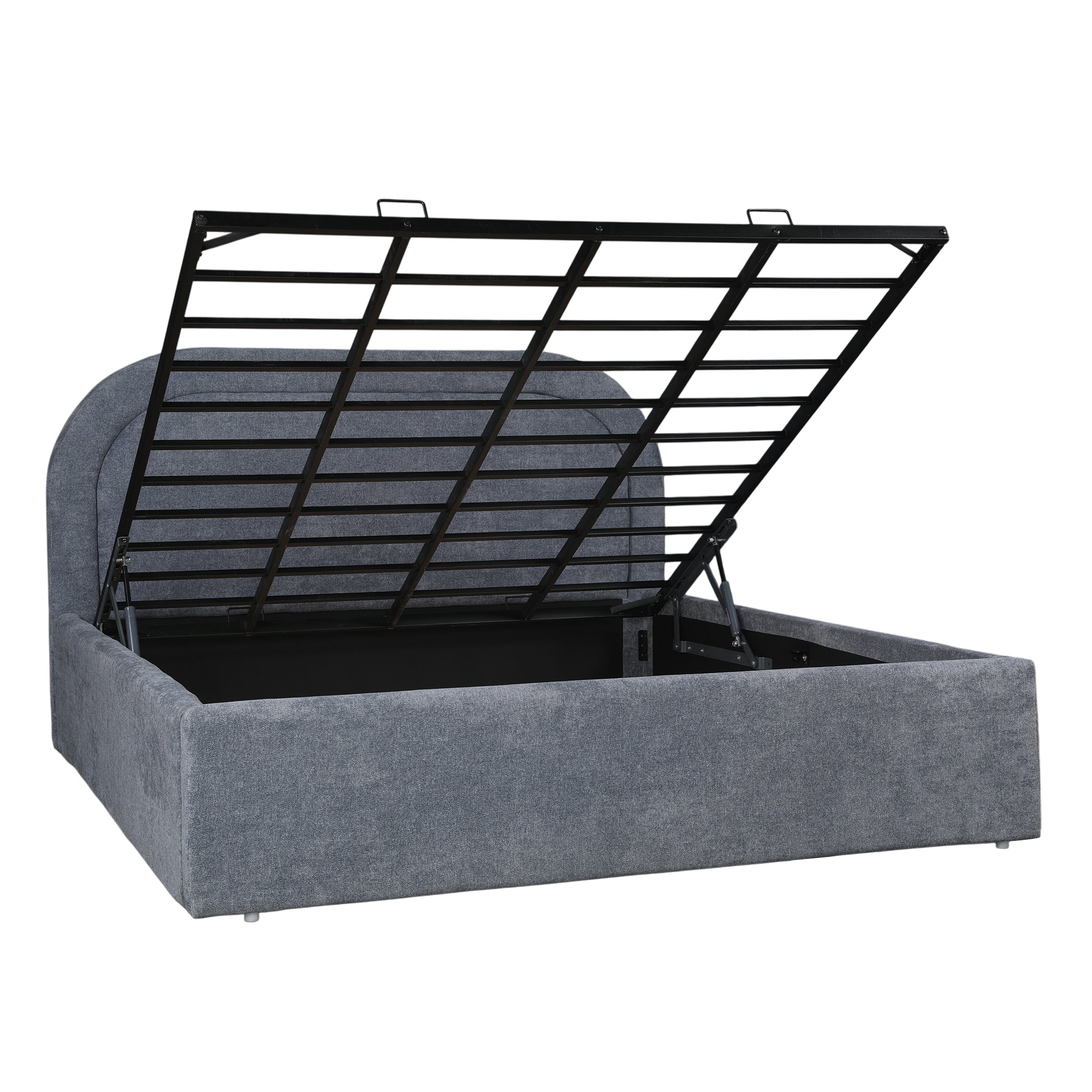 LUNARO UPHLSTR KING BED W/HYD STORAGE