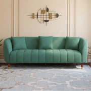 Faro Fabric 3 Seater Sofa Green