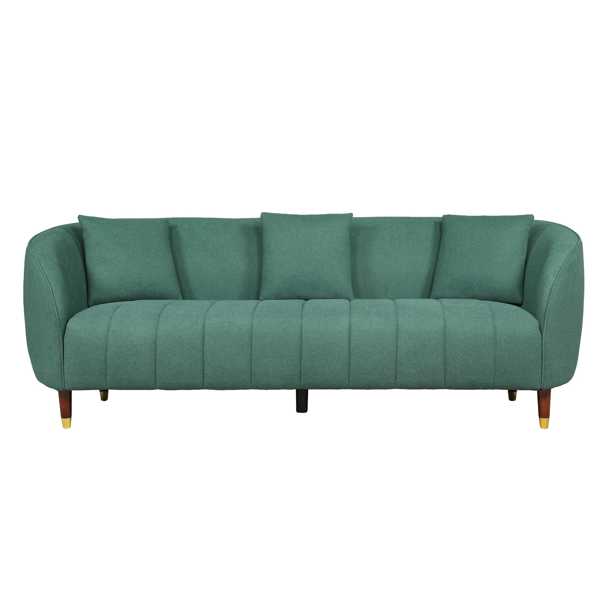Faro Fabric 3 Seater Sofa Green