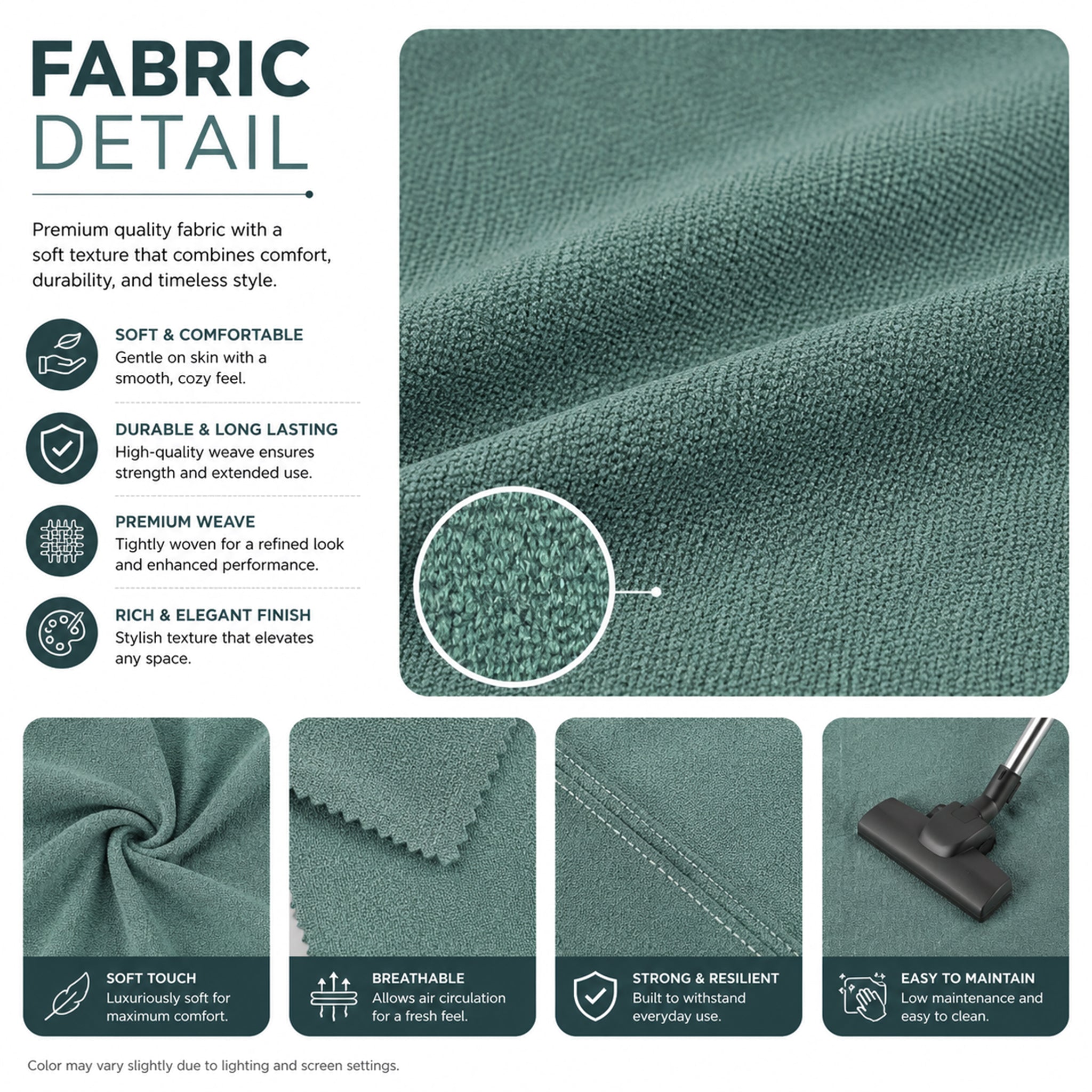 Faro Fabric 2 Seater Sofa Green