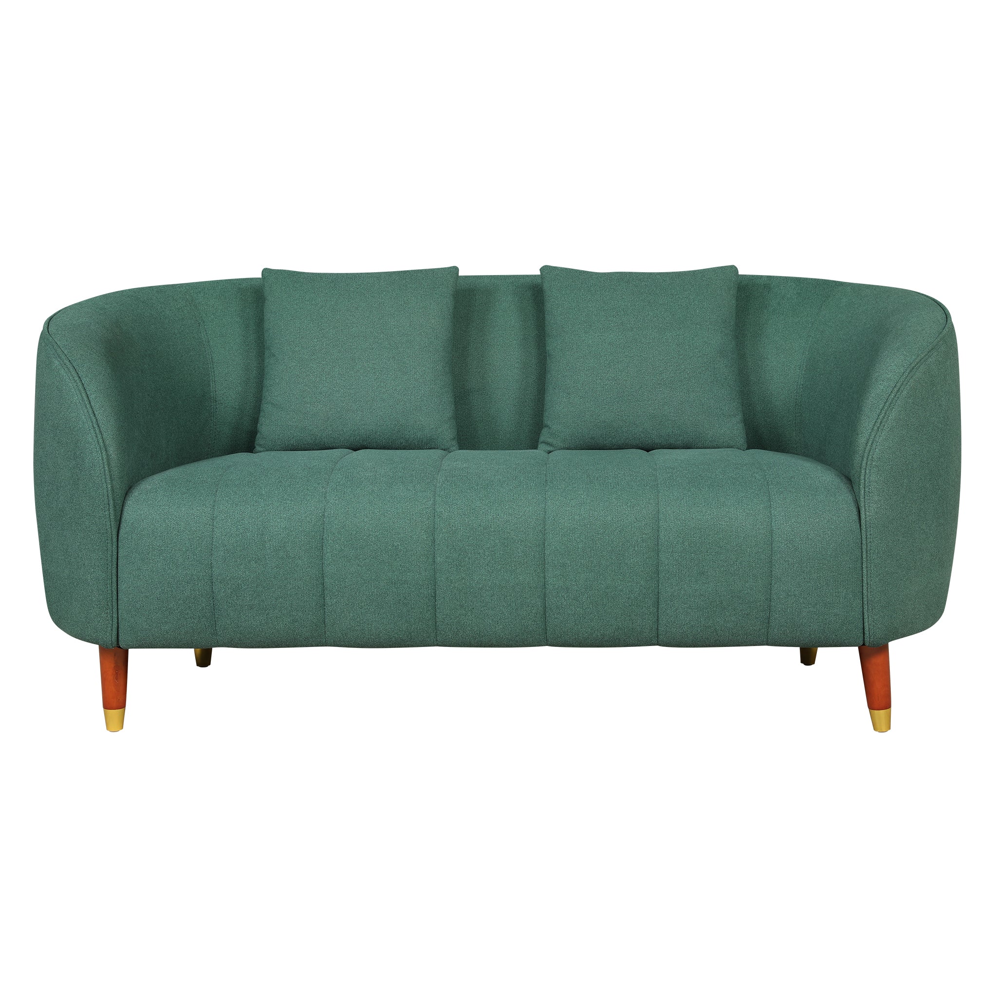 Faro Fabric 2 Seater Sofa Green