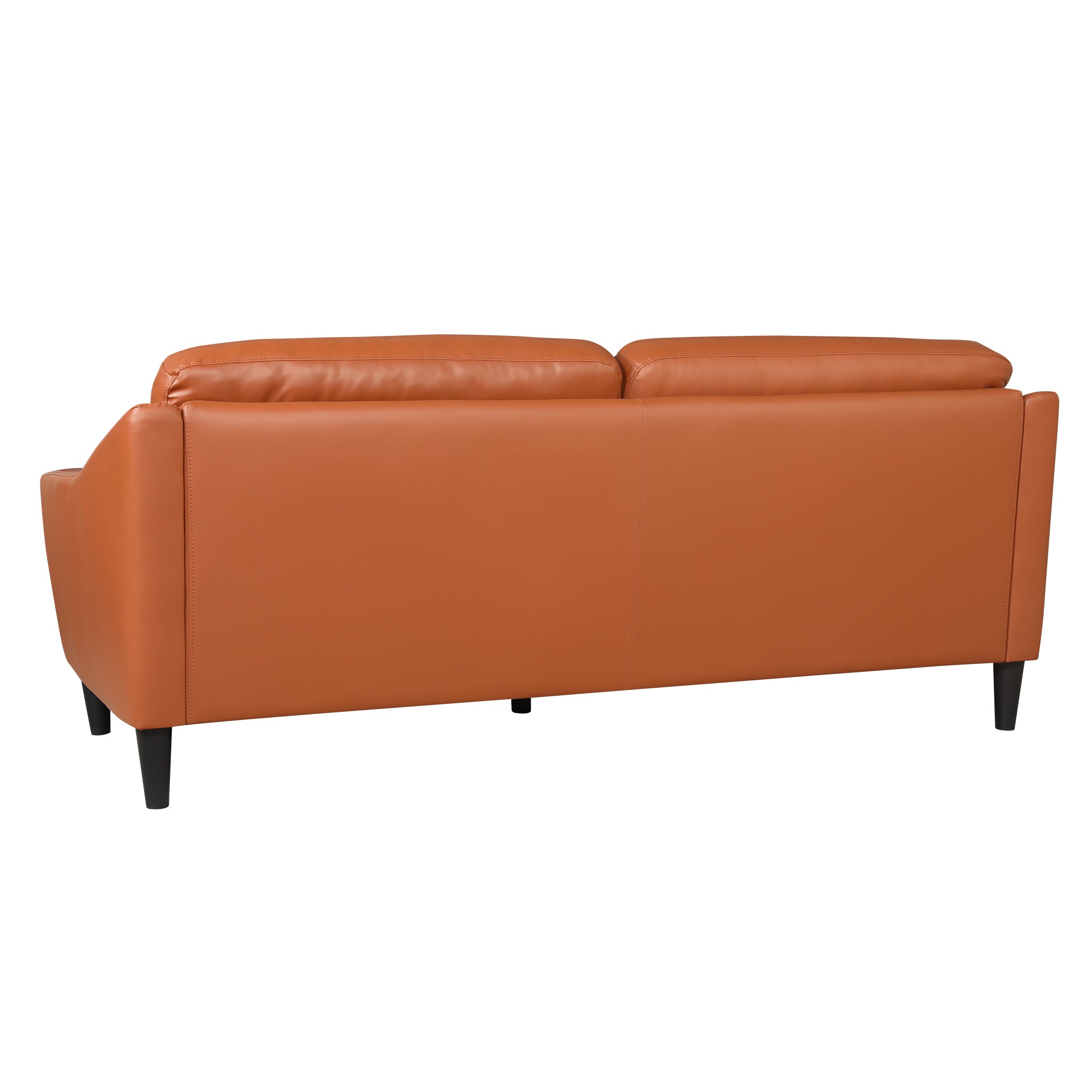 Meda Leatherette 3 Seater Sofa Tan