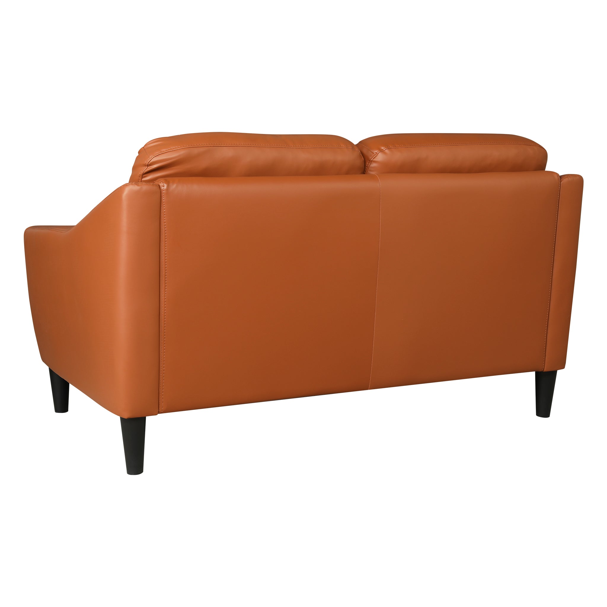 Meda Leatherette 2 Seater Sofa Tan