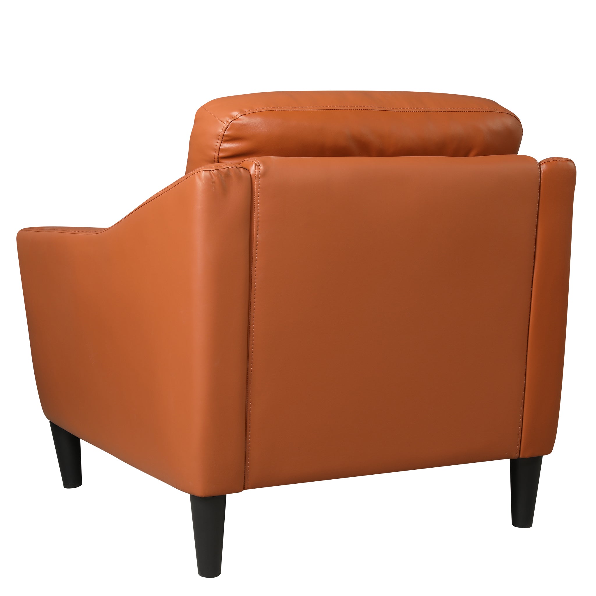 Meda Leatherette 1 Seater Sofa Tan