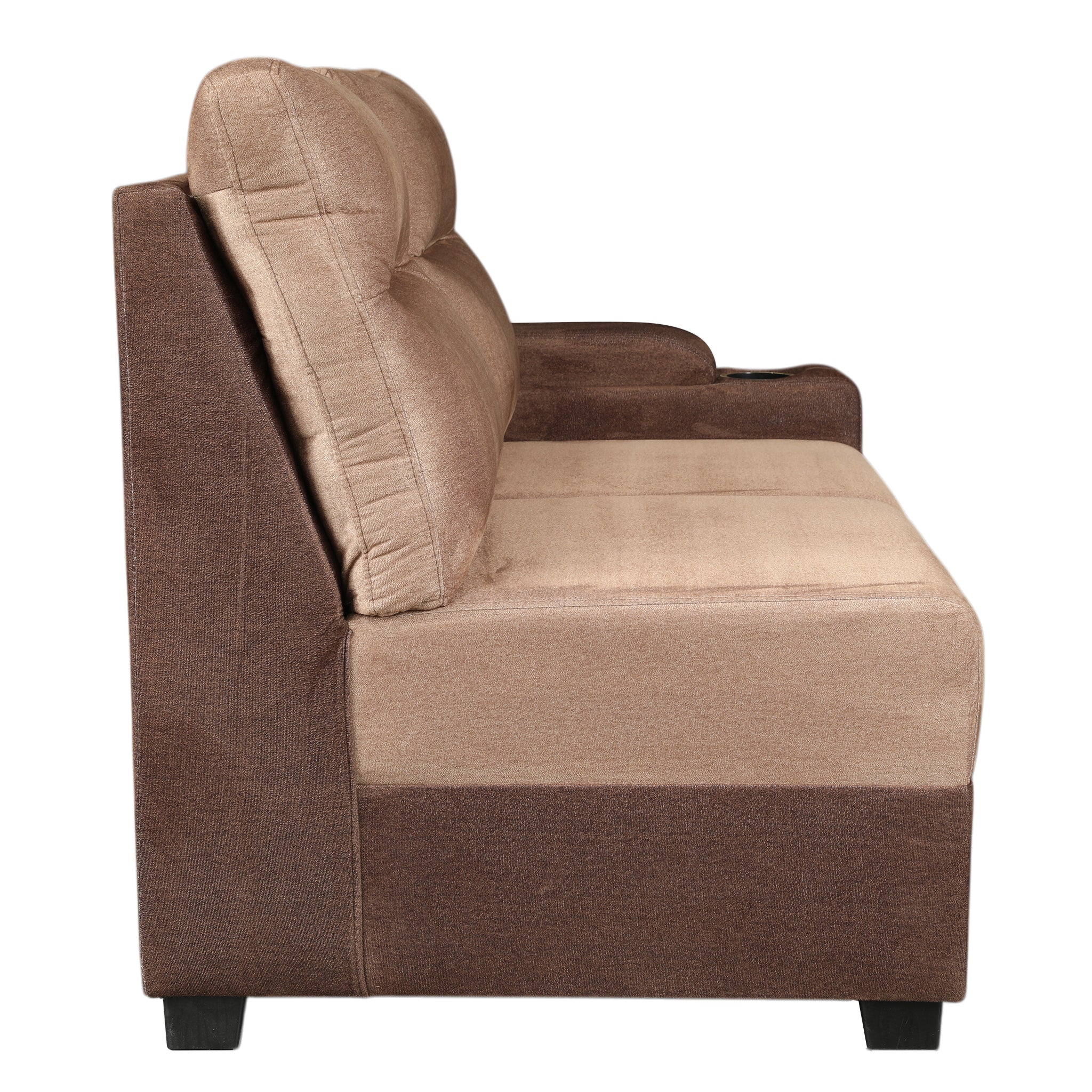 Roma Fabric Corner Sofa Brown