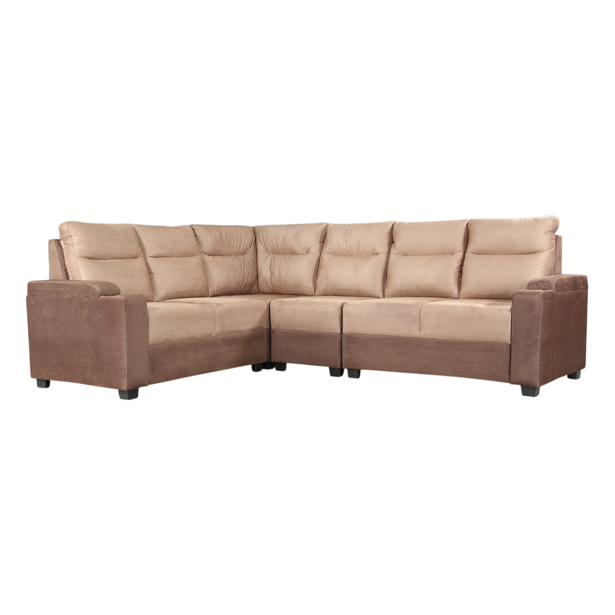 Roma Fabric Corner Sofa Brown