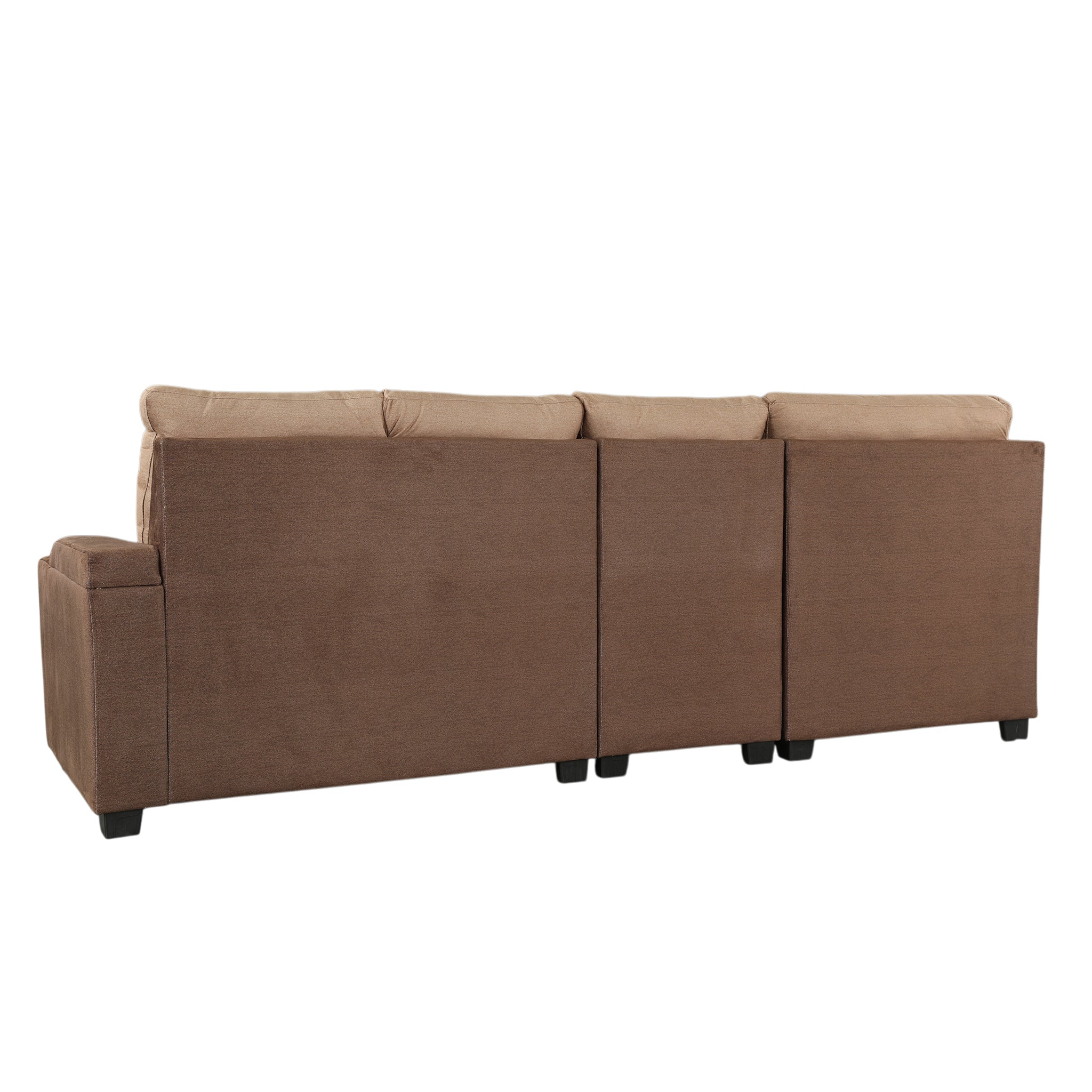 Roma Fabric Corner Sofa Brown