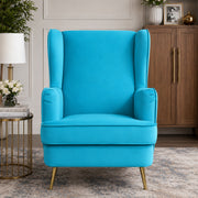 Charm Velvet Accent Chair in Sea Green