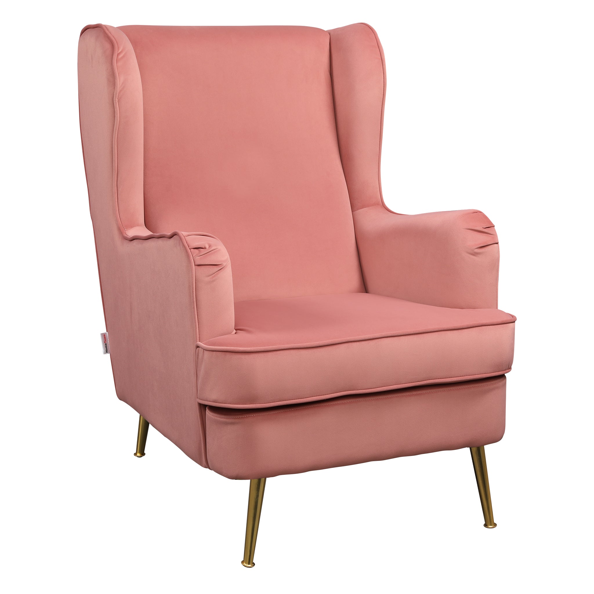 Jane Velvet Accent Chair in Blush Pink