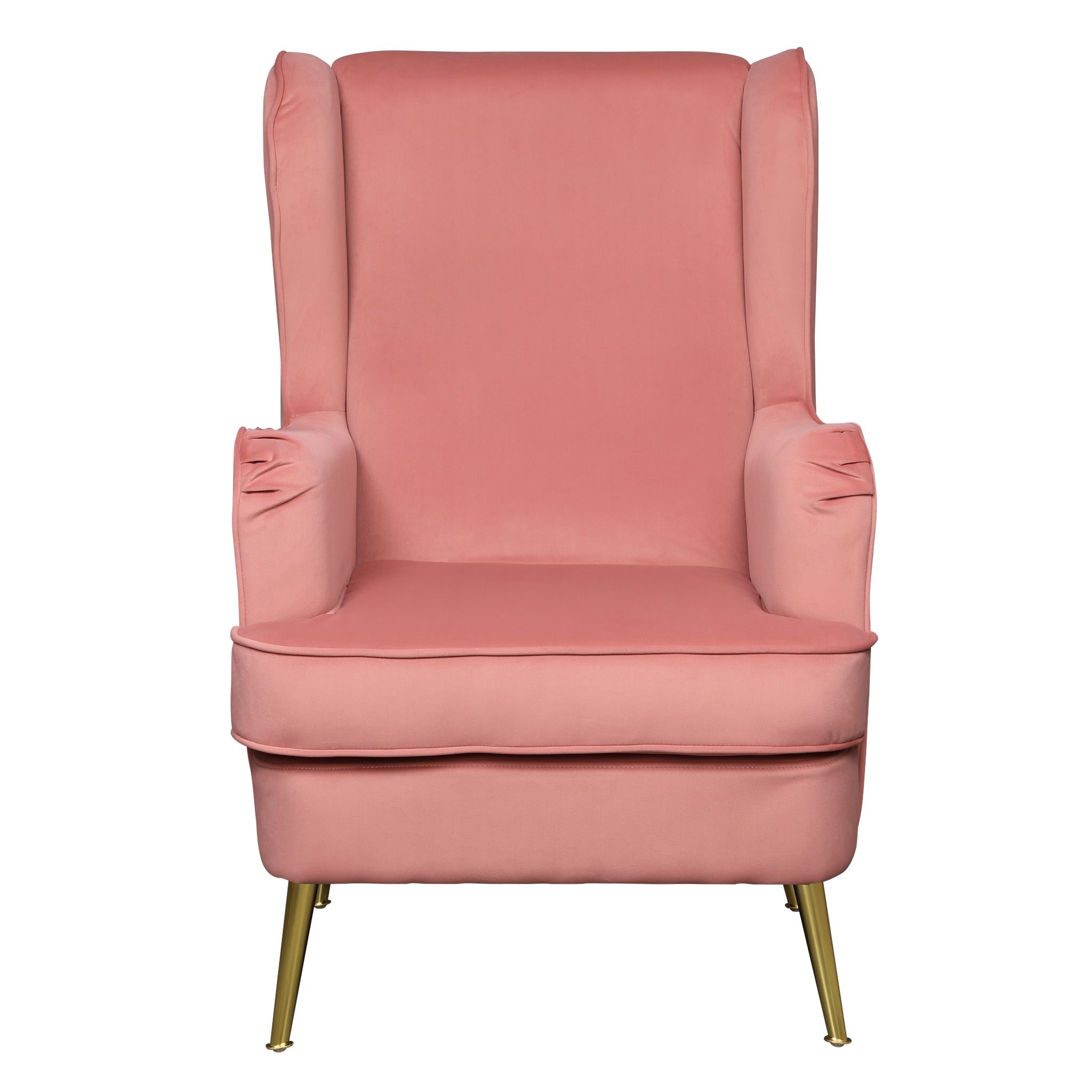 Jane Velvet Accent Chair in Blush Pink