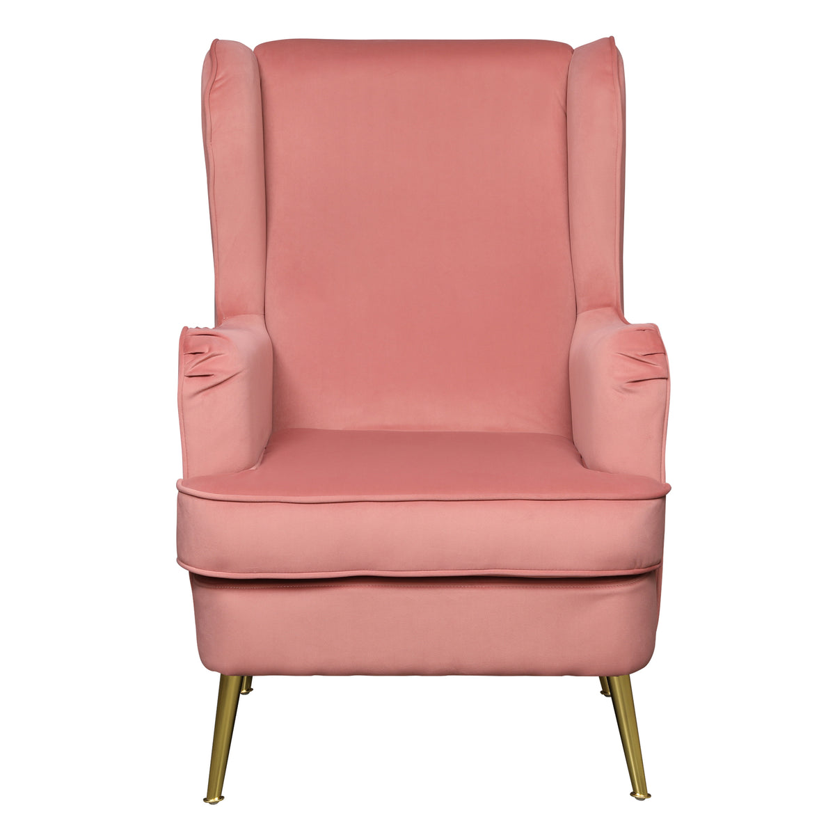 Charm Velvet Accent Chair in Blush Pink