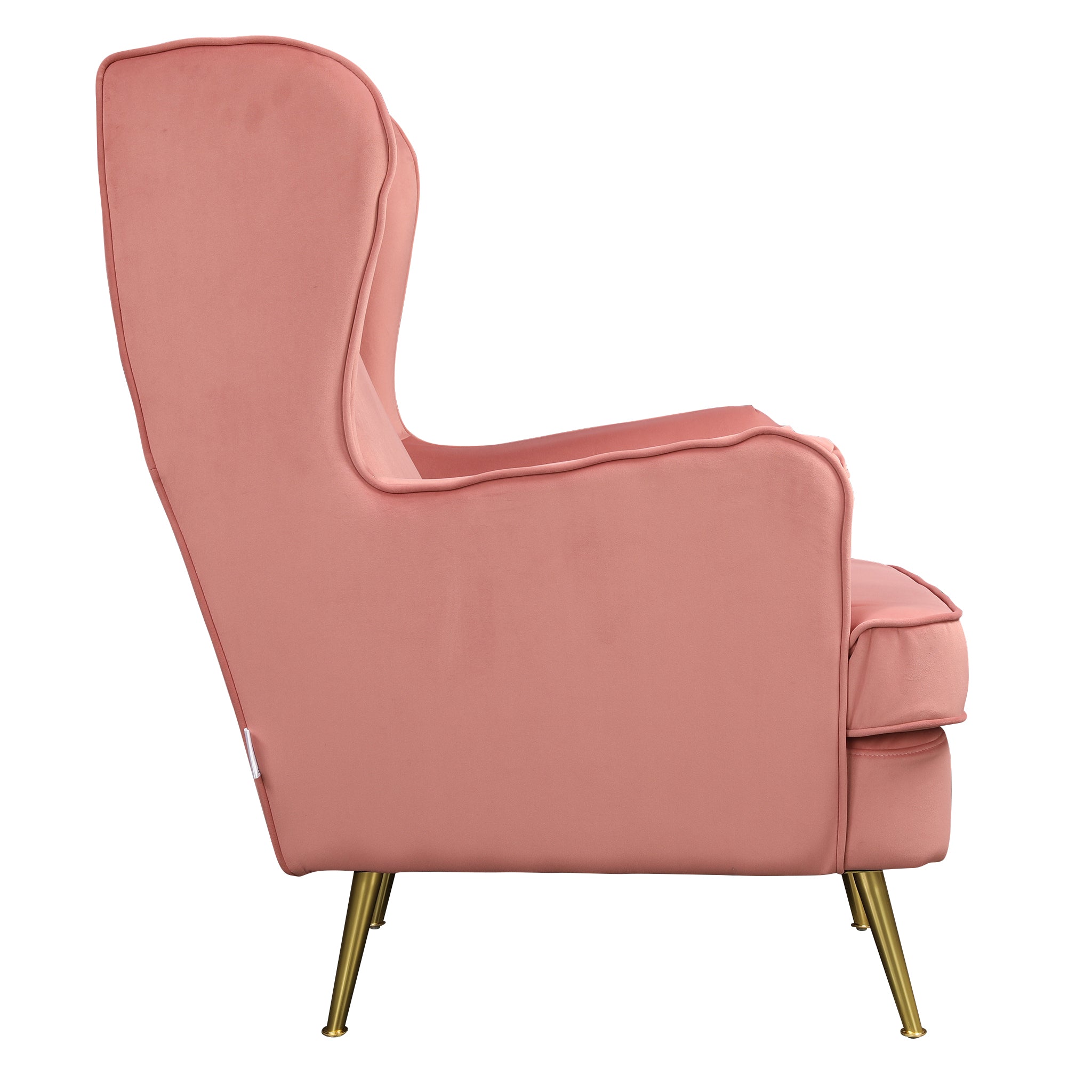 Jane Velvet Accent Chair in Blush Pink
