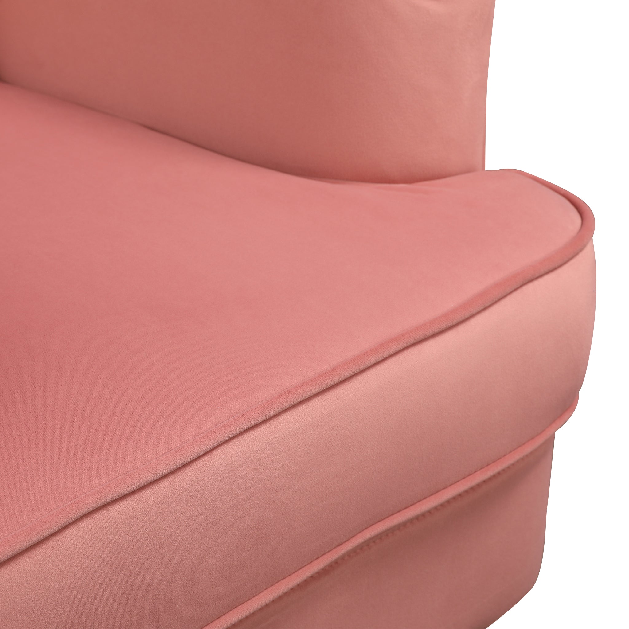 Jane Velvet Accent Chair in Blush Pink