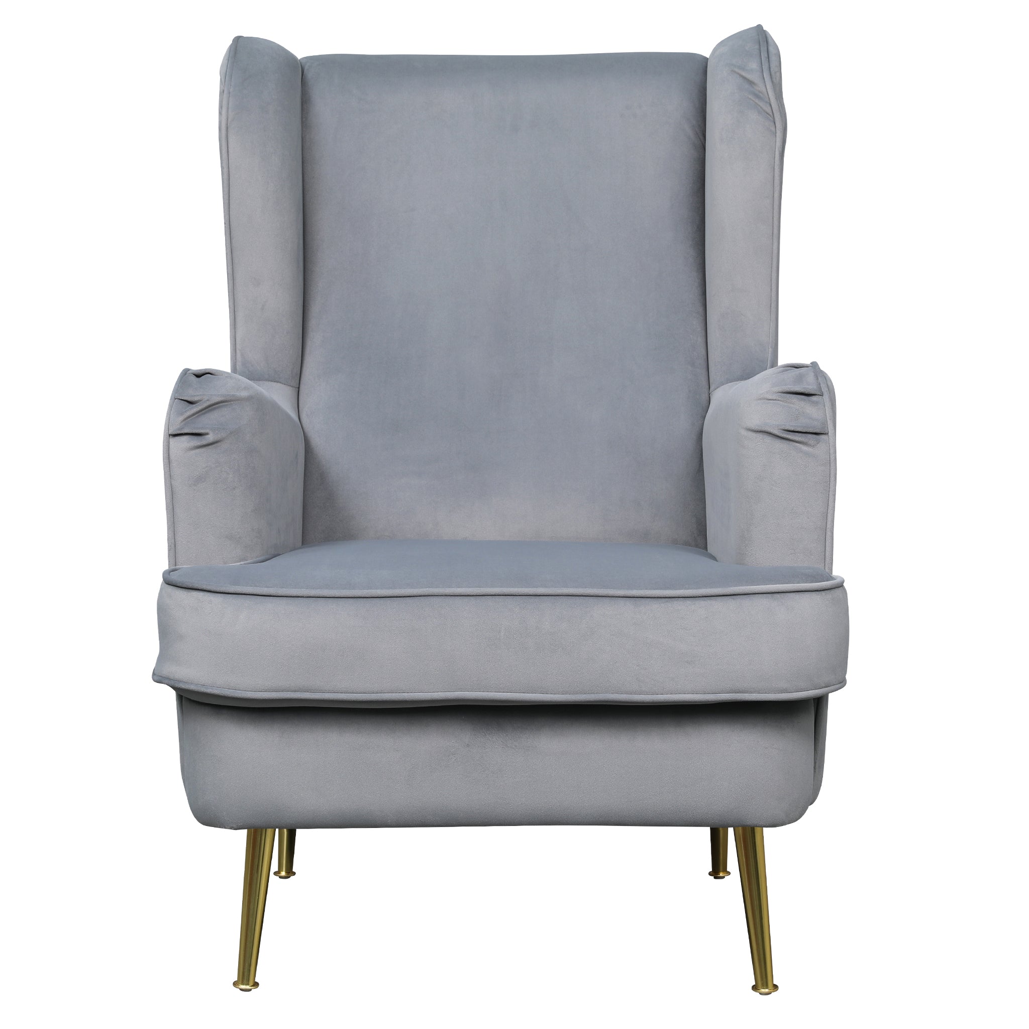 Charm Velvet Accent Chair in Grey