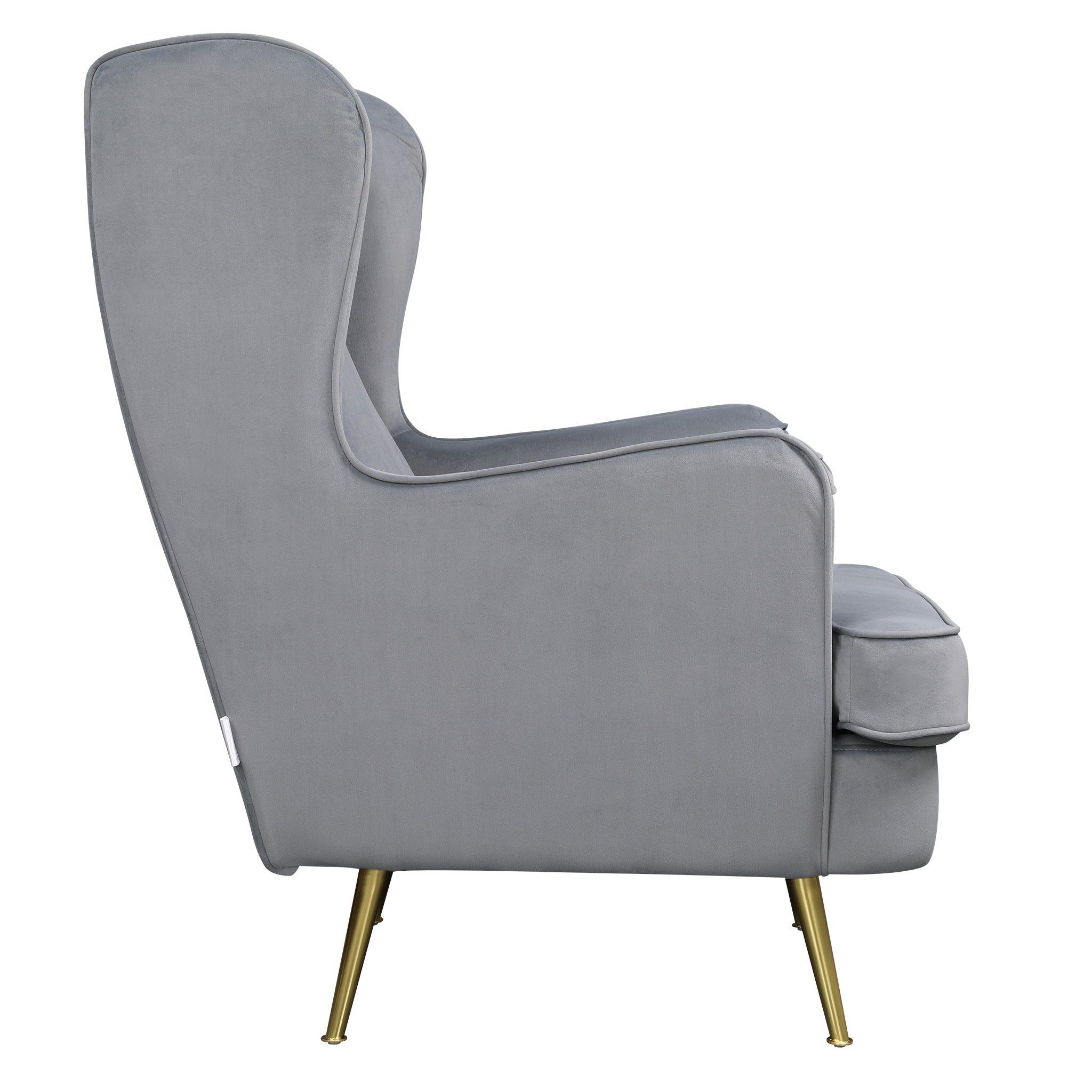 Charm Velvet Accent Chair in Grey