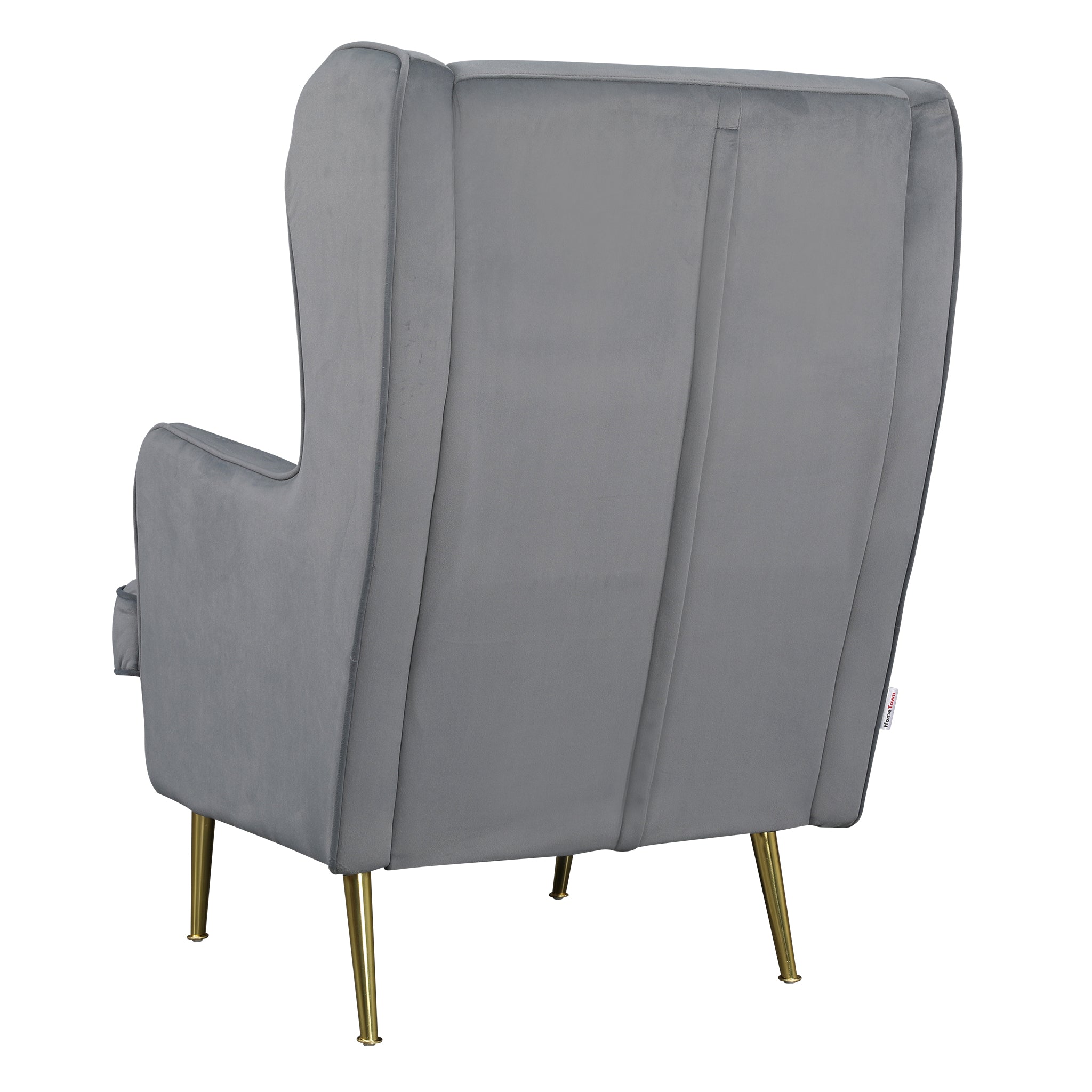 Charm Velvet Accent Chair in Grey