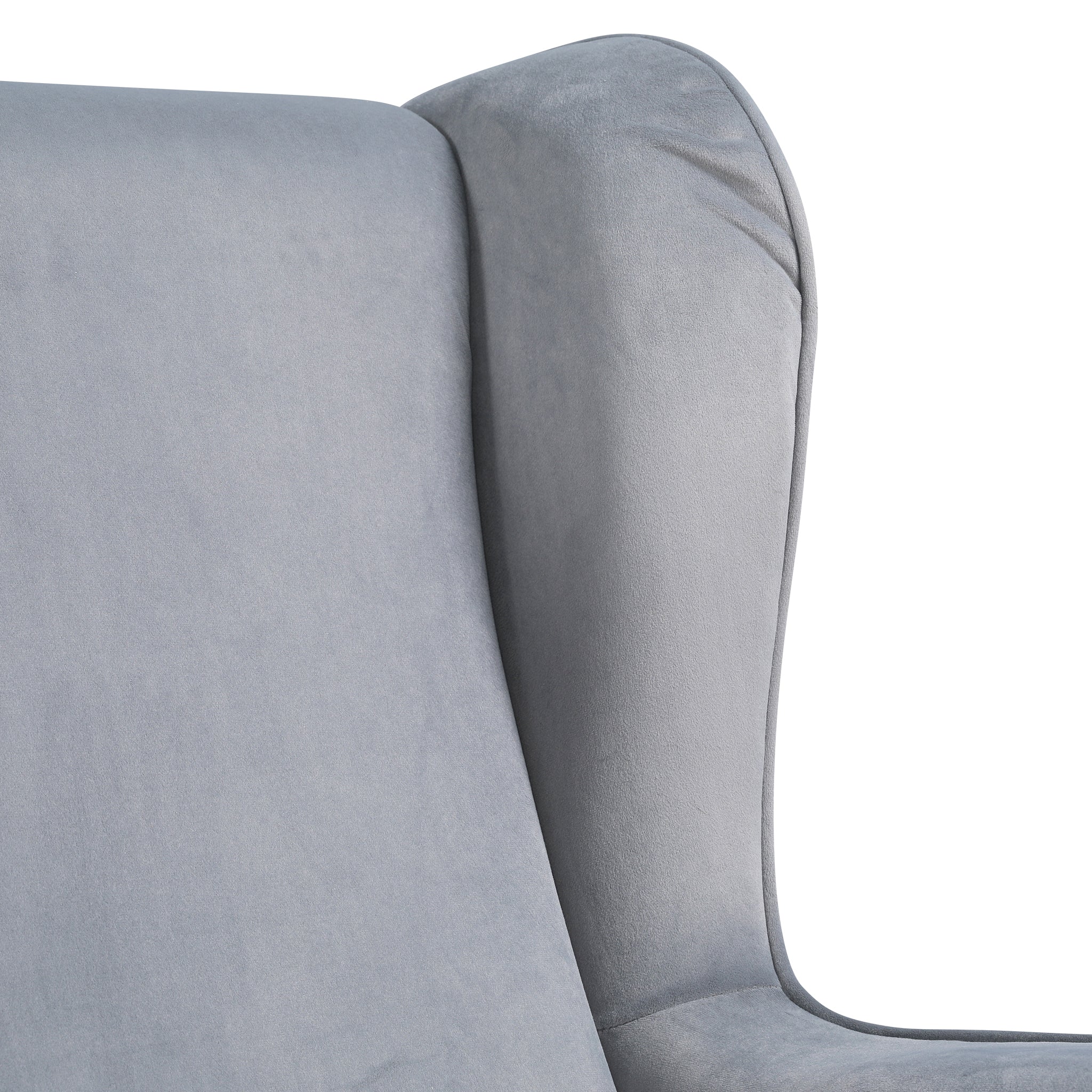 Charm Velvet Accent Chair in Grey