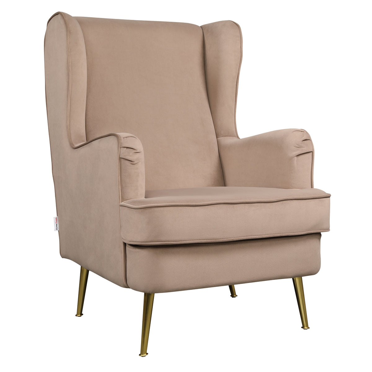 Charm Velvet Accent Chair in Brown