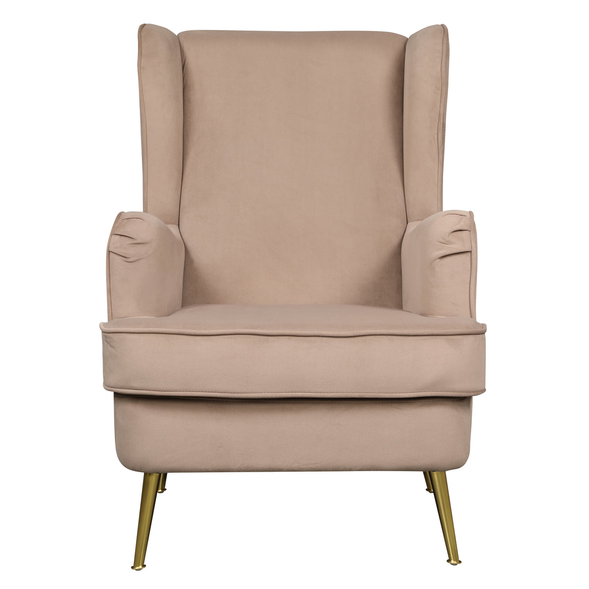 Charm Velvet Accent Chair in Brown