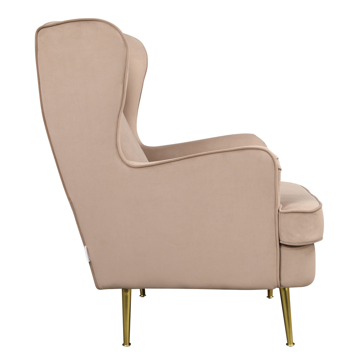 Charm Velvet Accent Chair in Brown
