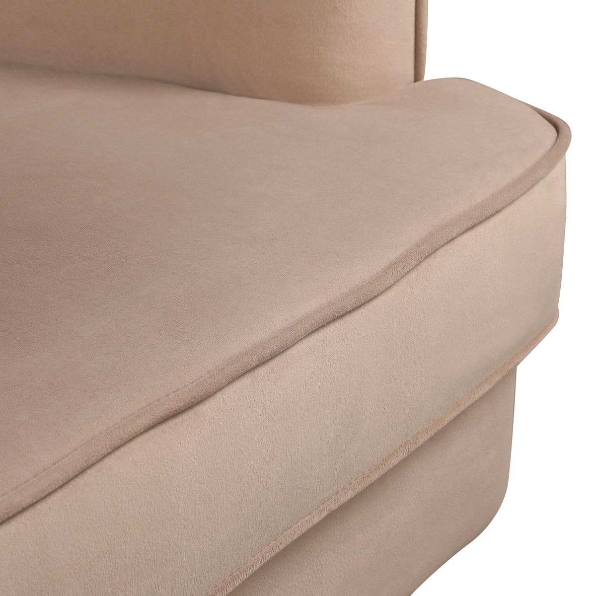 Charm Velvet Accent Chair in Brown