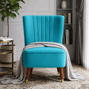 Jane Velvet Accent Chair in Sea Green