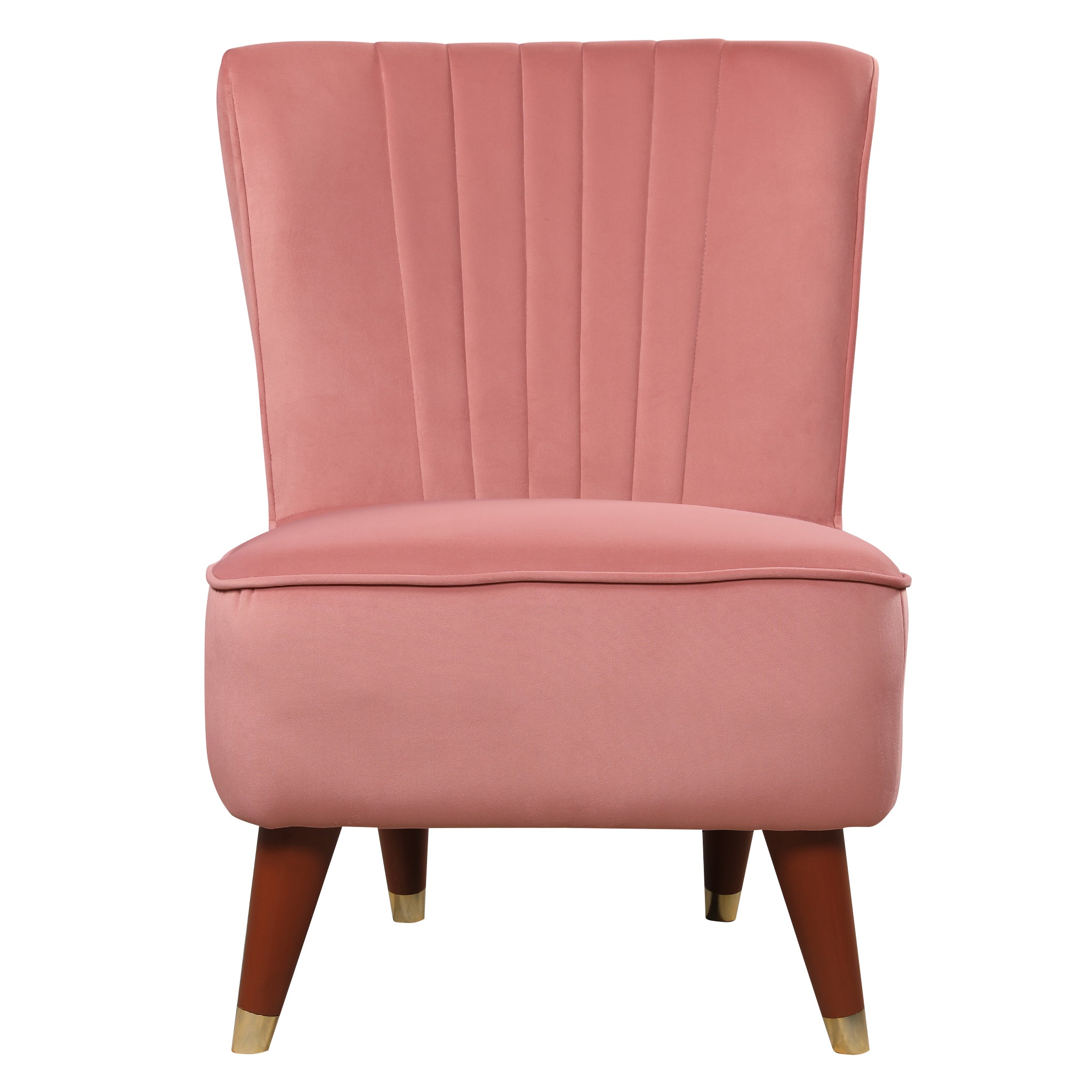 Jane Velvet Accent Chair in Blush Pink