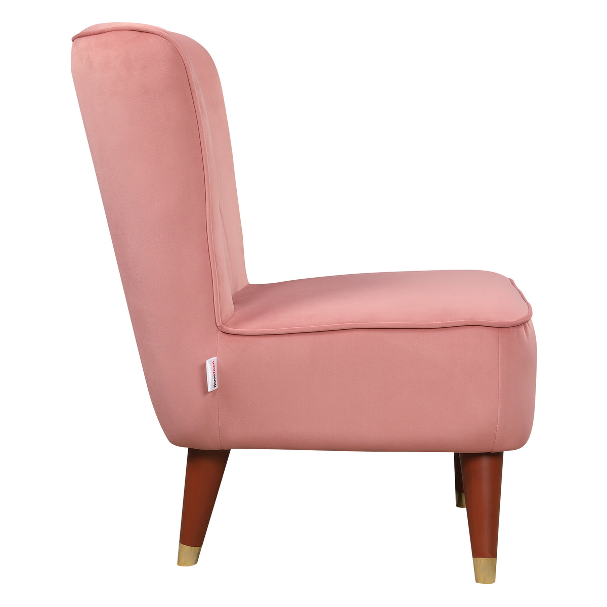 Jane Velvet Accent Chair in Blush Pink