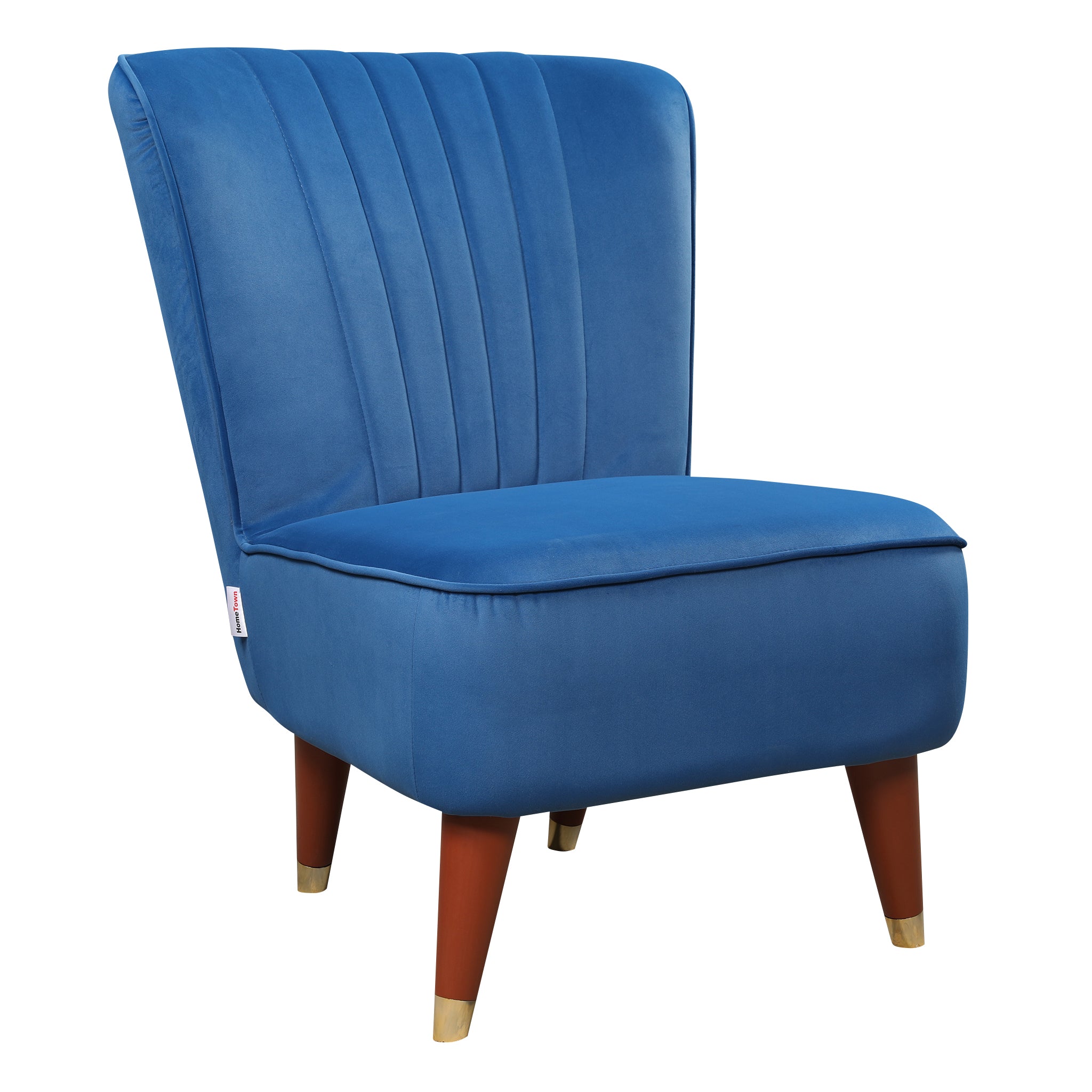 Jane Velvet Accent Chair in Blue