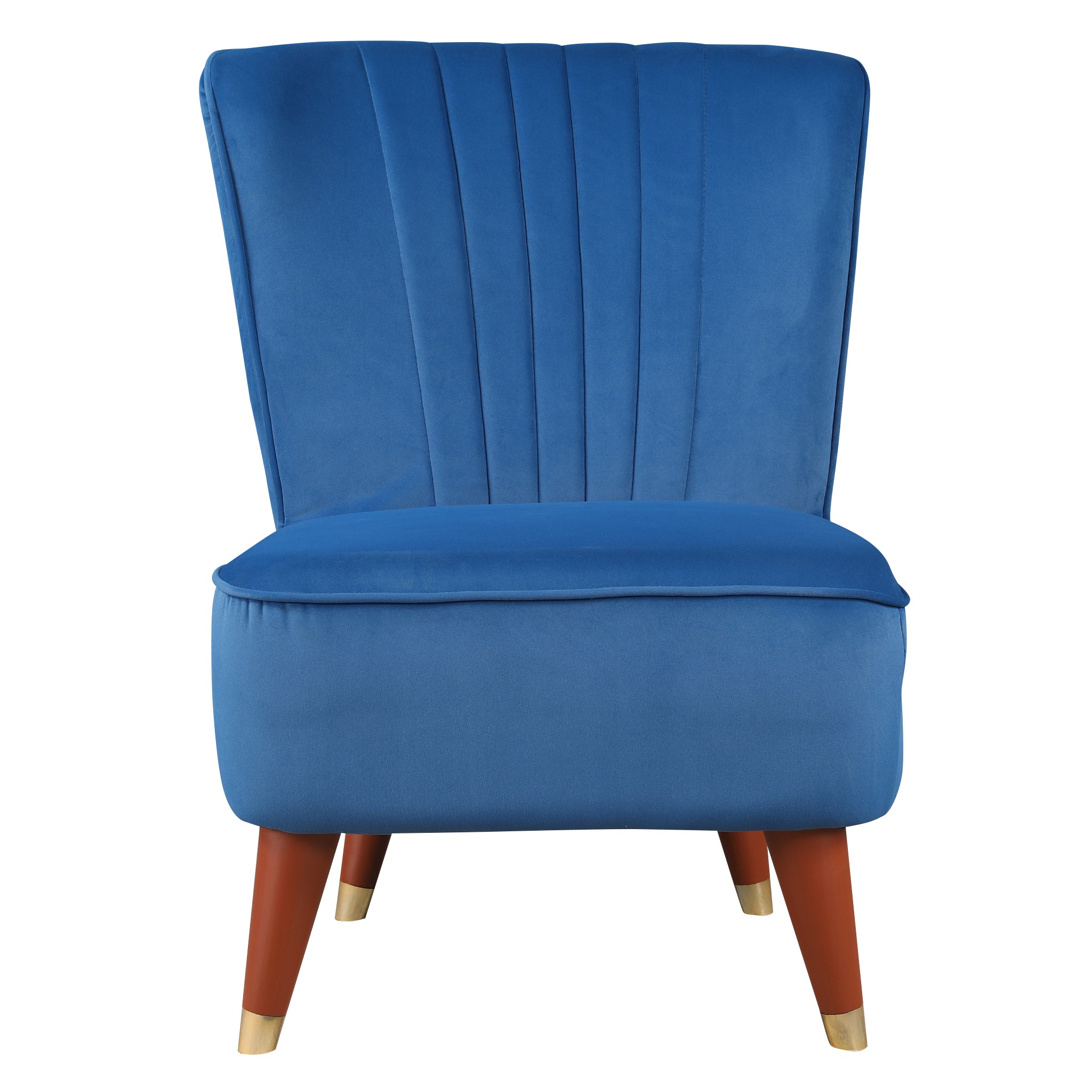 Jane Velvet Accent Chair in Blue