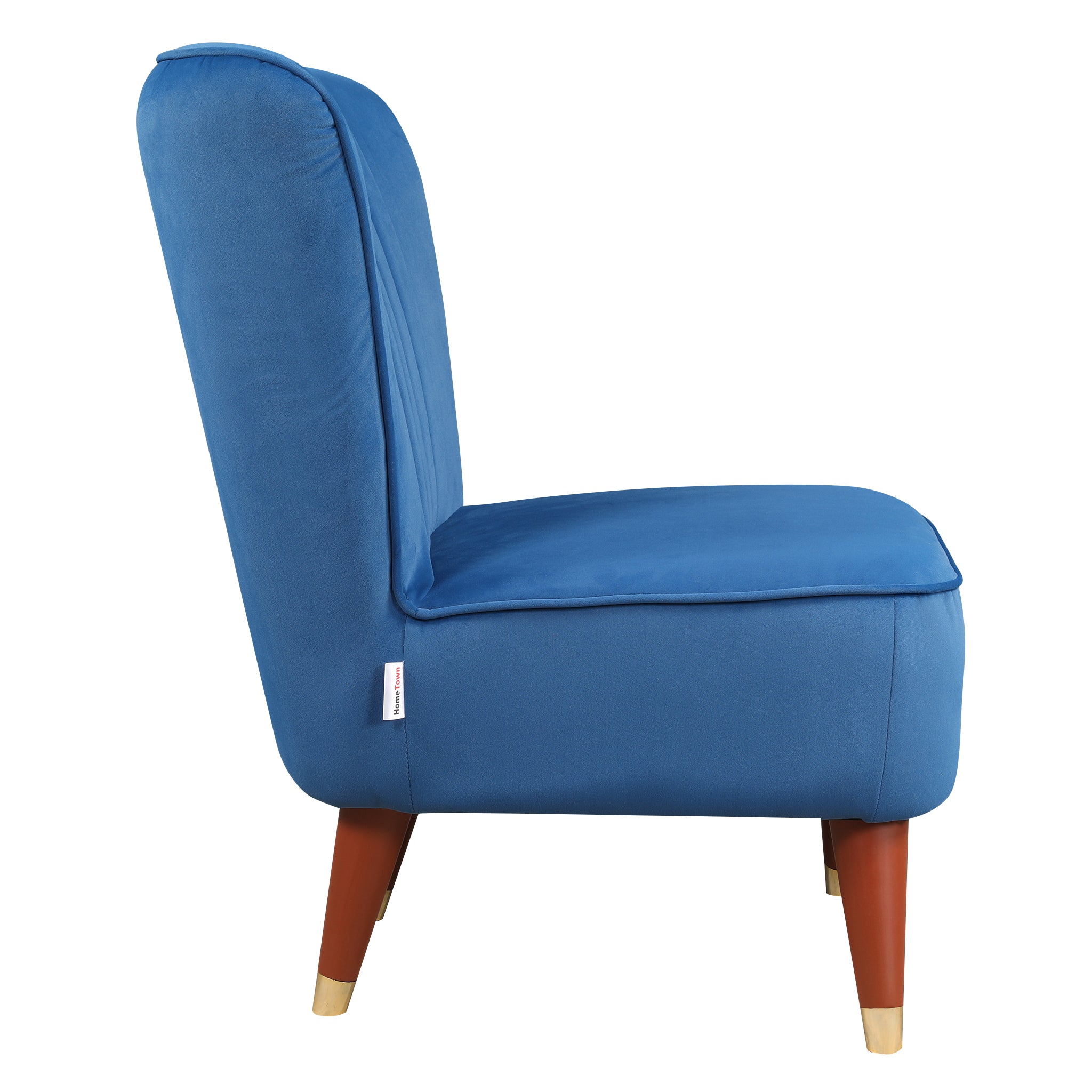 Jane Velvet Accent Chair in Blue