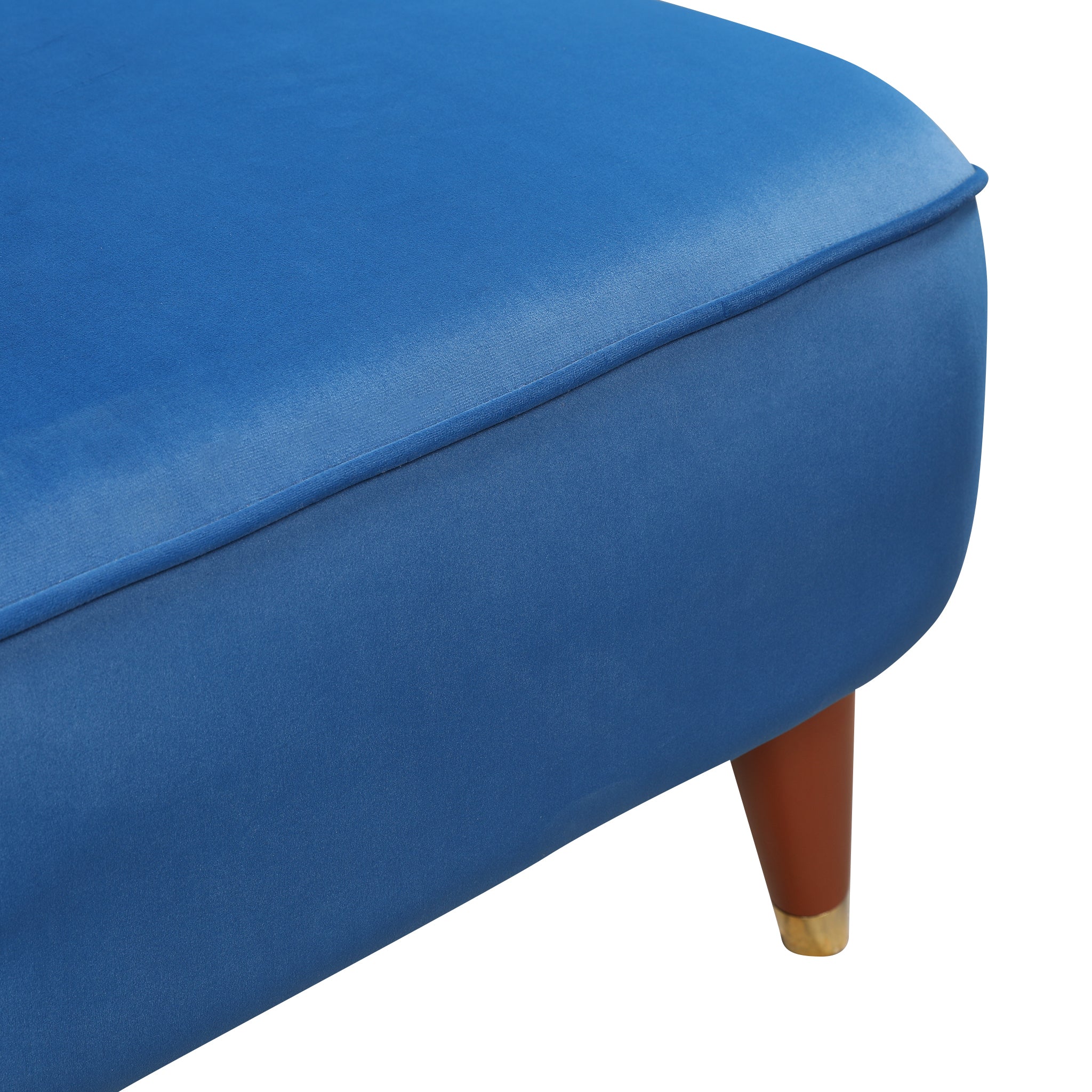 Jane Velvet Accent Chair in Blue