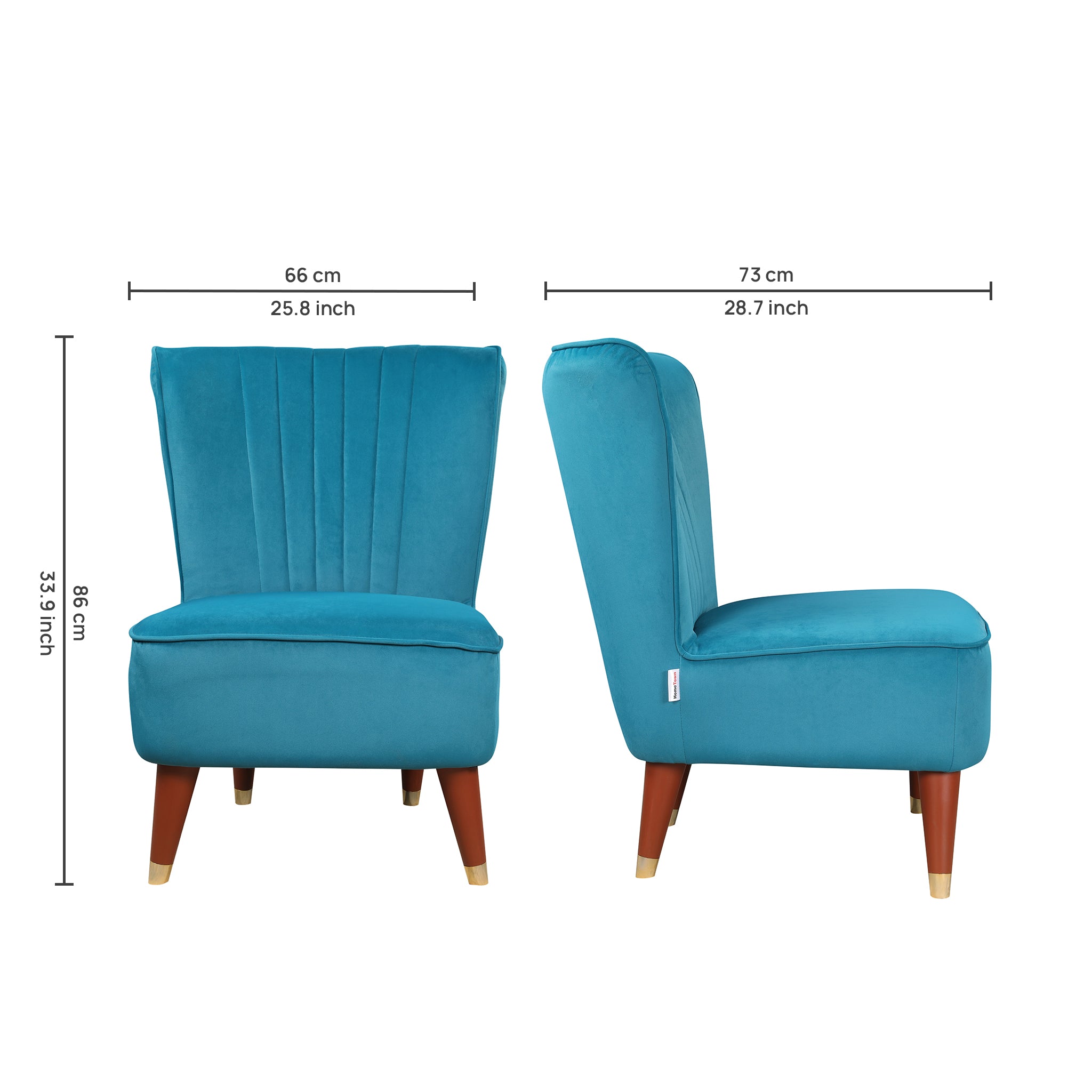 Jane Velvet Accent Chair in Teal