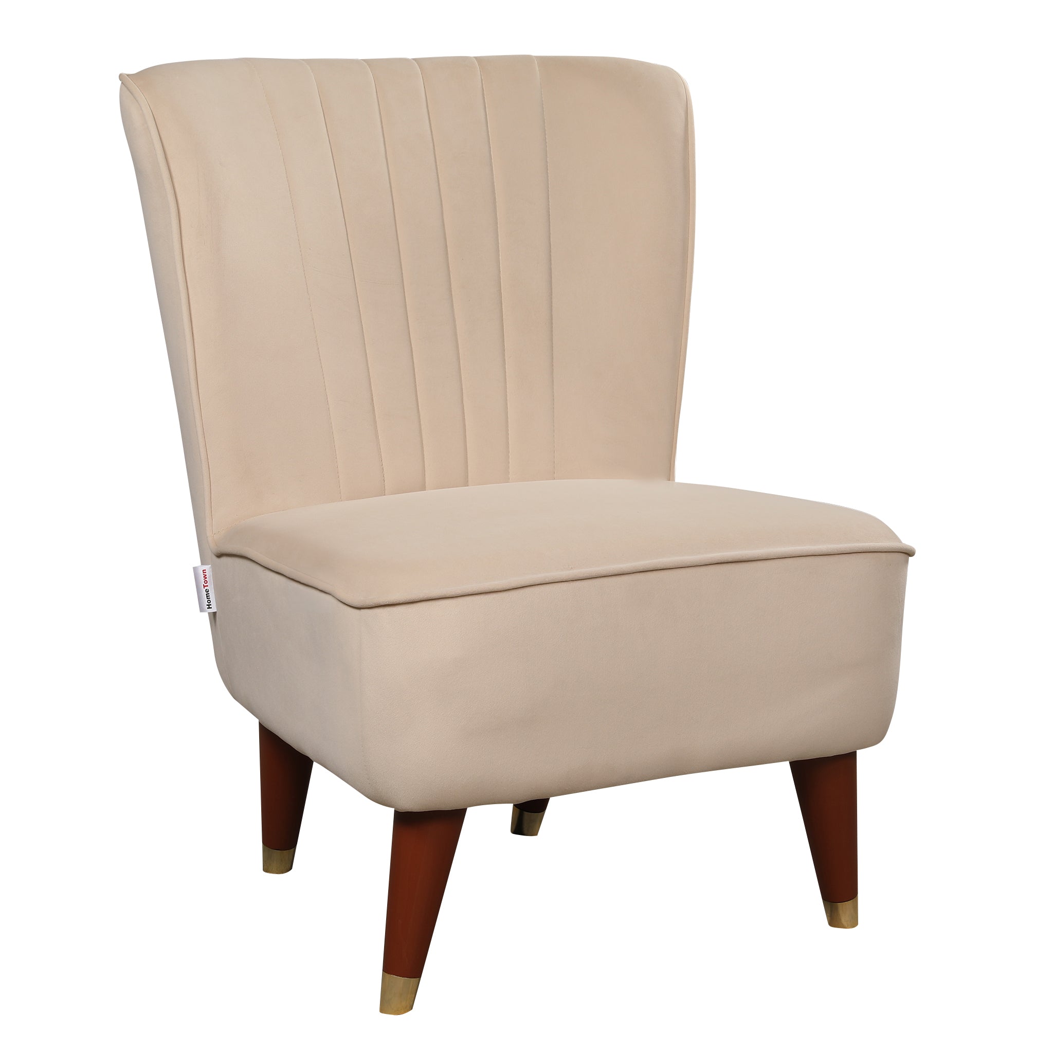 Jane Velvet Accent Chair in Sea Beige