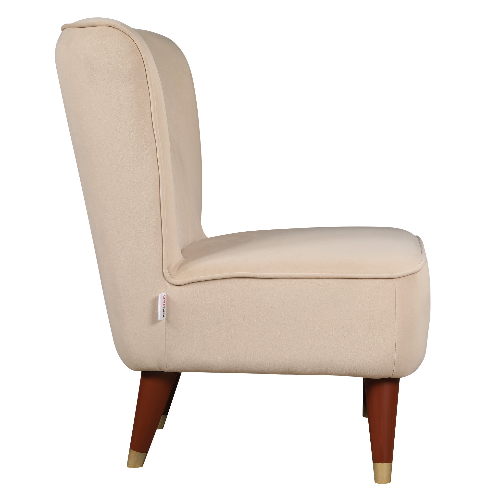 Jane Velvet Accent Chair in Sea Beige