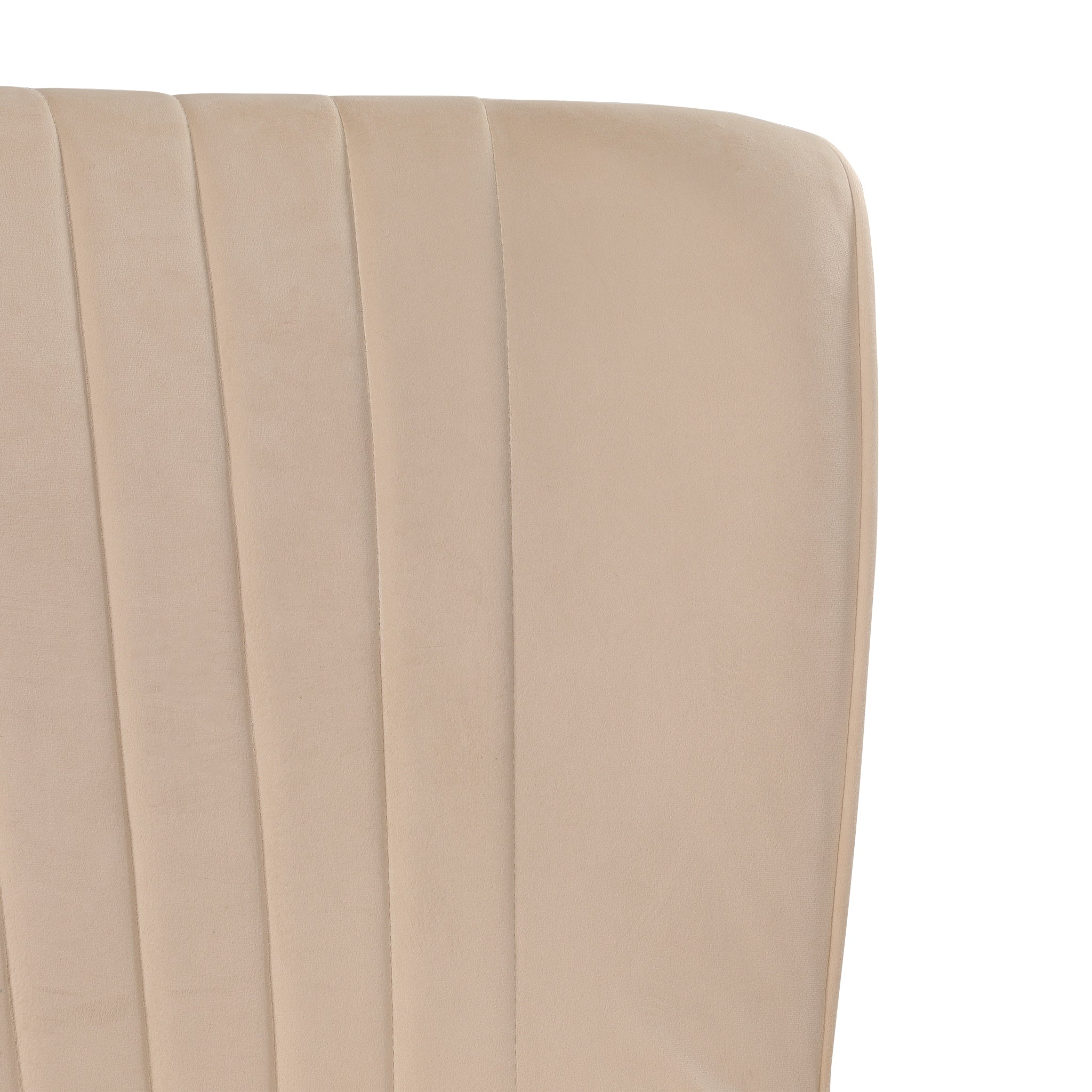 Jane Velvet Accent Chair in Sea Beige