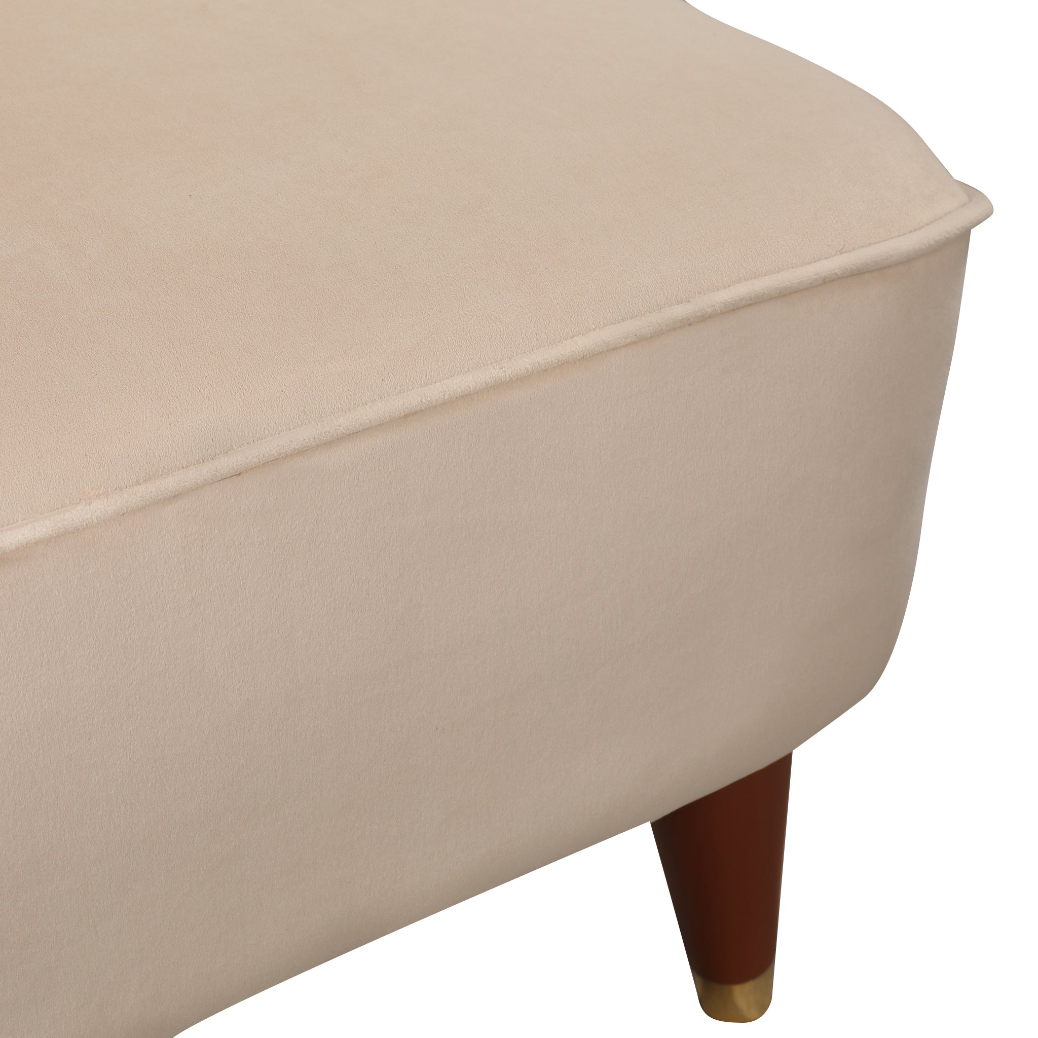 Jane Velvet Accent Chair in Sea Beige